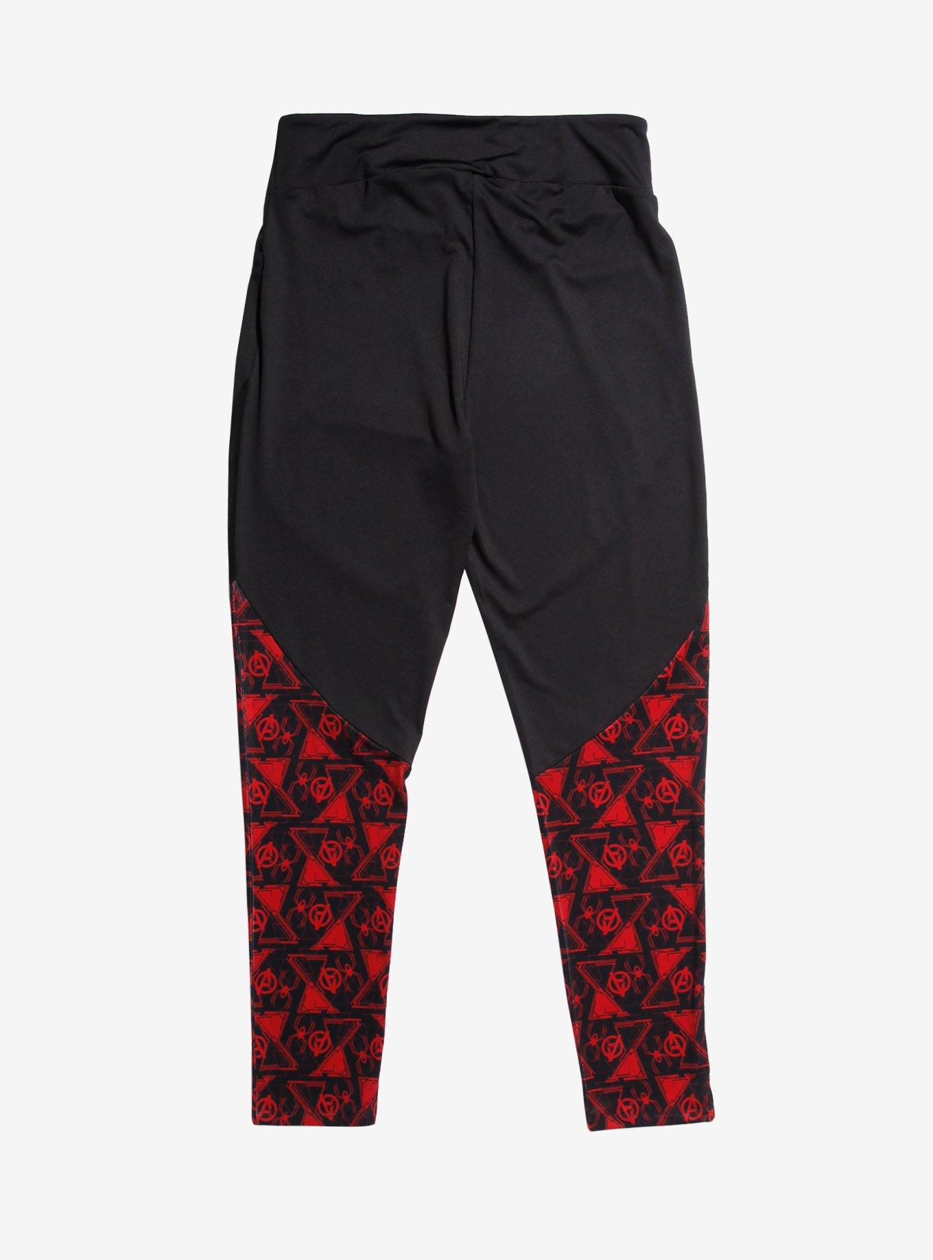 Her Universe Marvel Black Widow Logo Panel Leggings Plus Size, MULTI, alternate - view 2