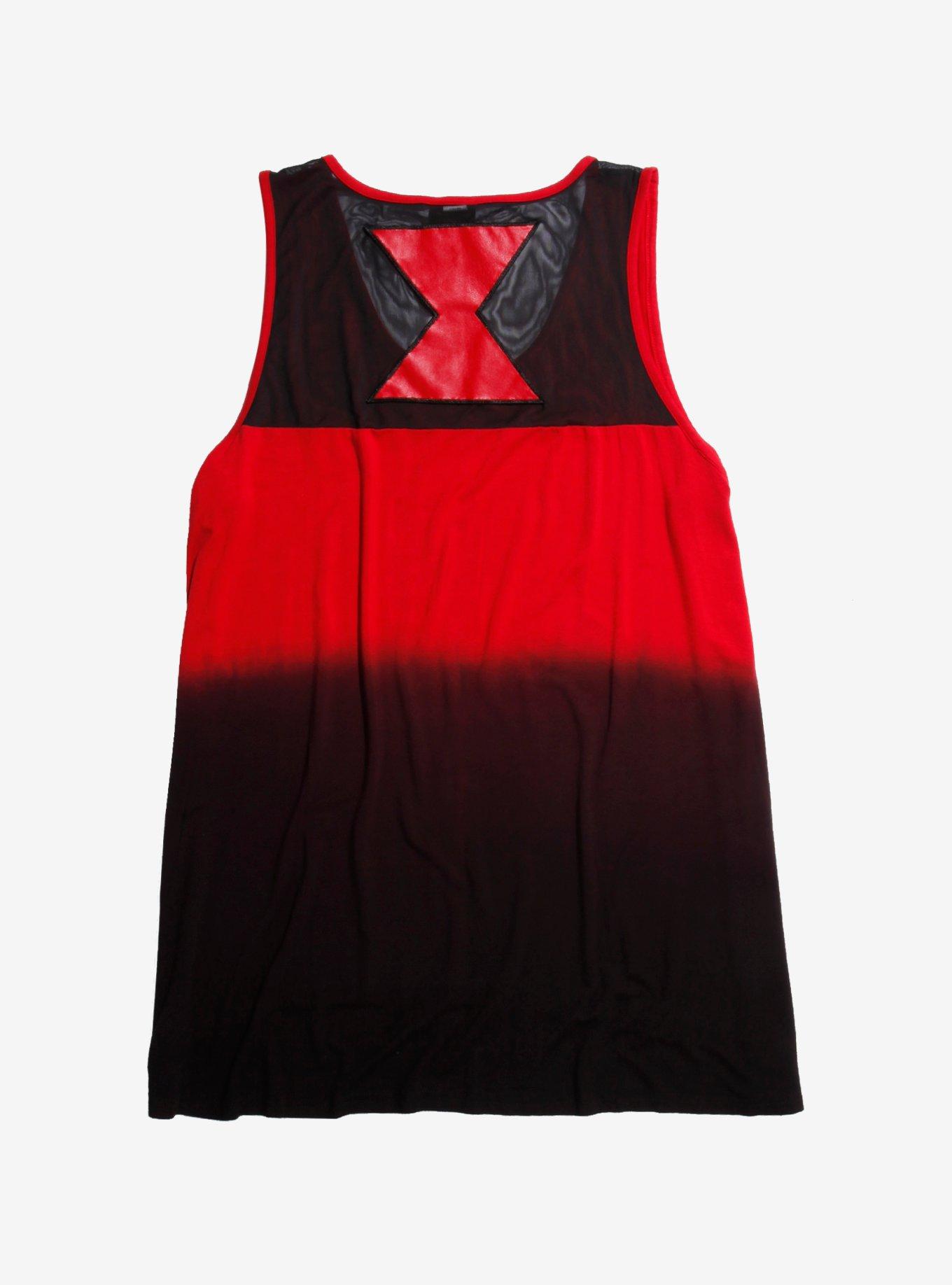 Her Universe Marvel Black Widow Dip-Dye Mesh Back Tank Top Plus Size, MULTI, alternate