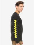 Peanuts Snoopy & Woodstock Long Sleeve T-Shirt - BoxLunch Exclusive, BLACK, alternate