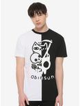 Cat Skull Split T-Shirt By Obinsun Hot Topic Exclusive, MULTI, alternate