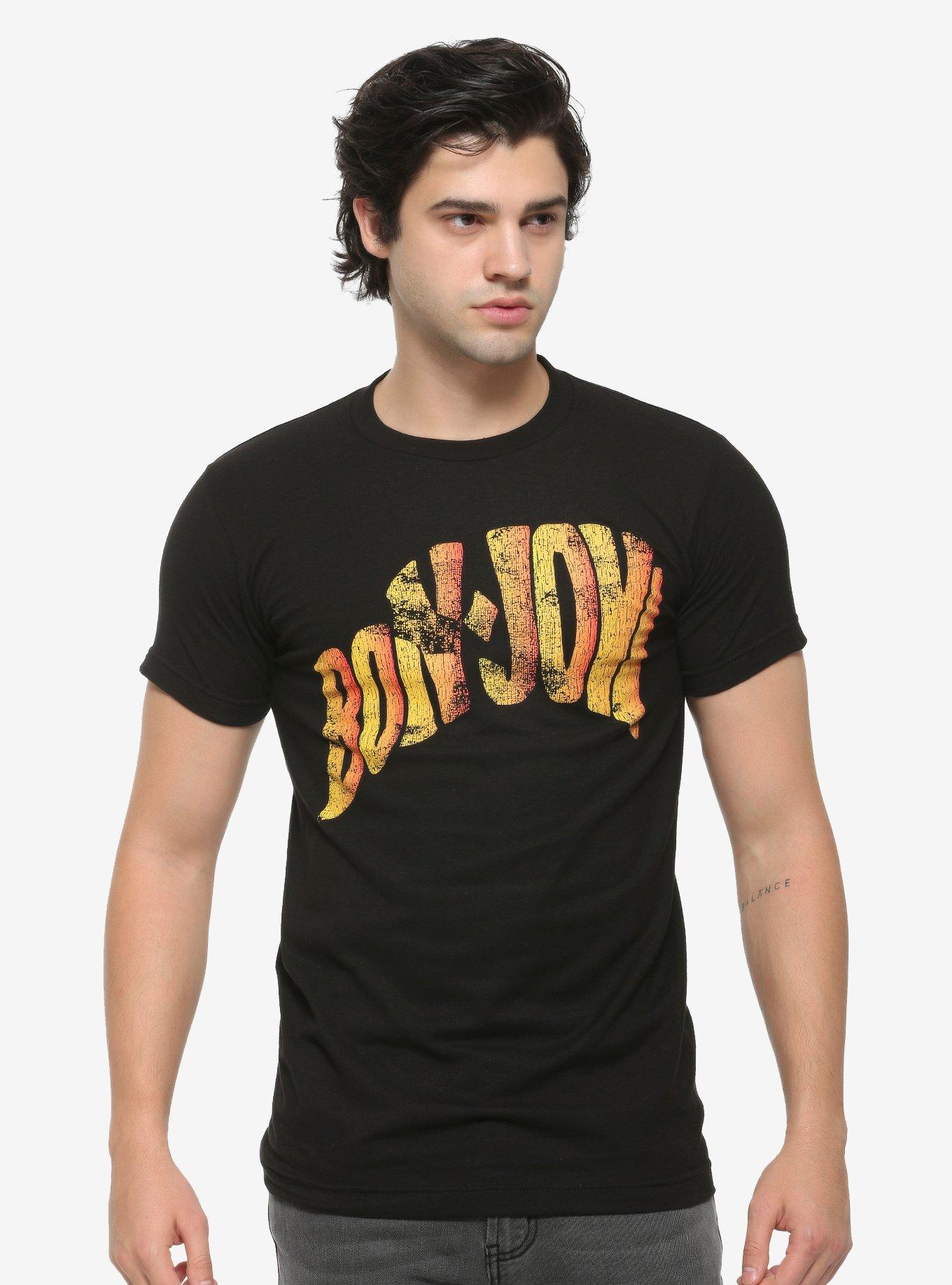 Bon Jovi Wavy Logo T-Shirt, BLACK, alternate