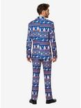 Suitmeister Men's Christmas Blue Nordic Christmas Blazer, BLUE  WHITE, alternate