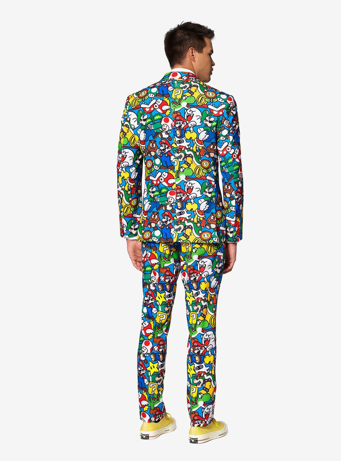 Nintendo Super Mario Men's Licensed Suit, MULTICOLOR, alternate