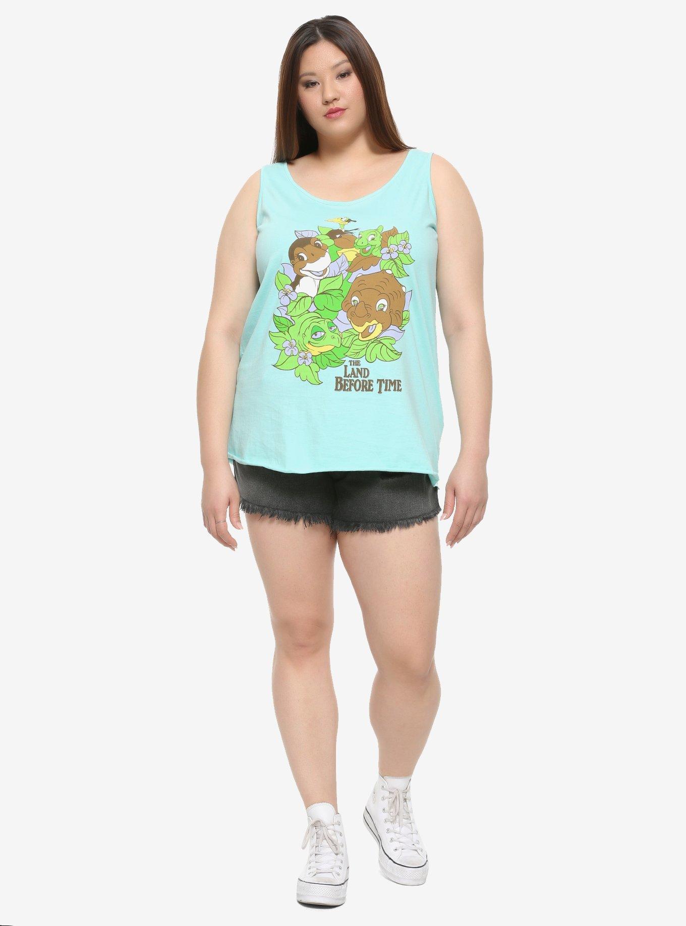 The Land Before Time Group In Leaves Girls Tank Top Plus Size, MULTI, alternate