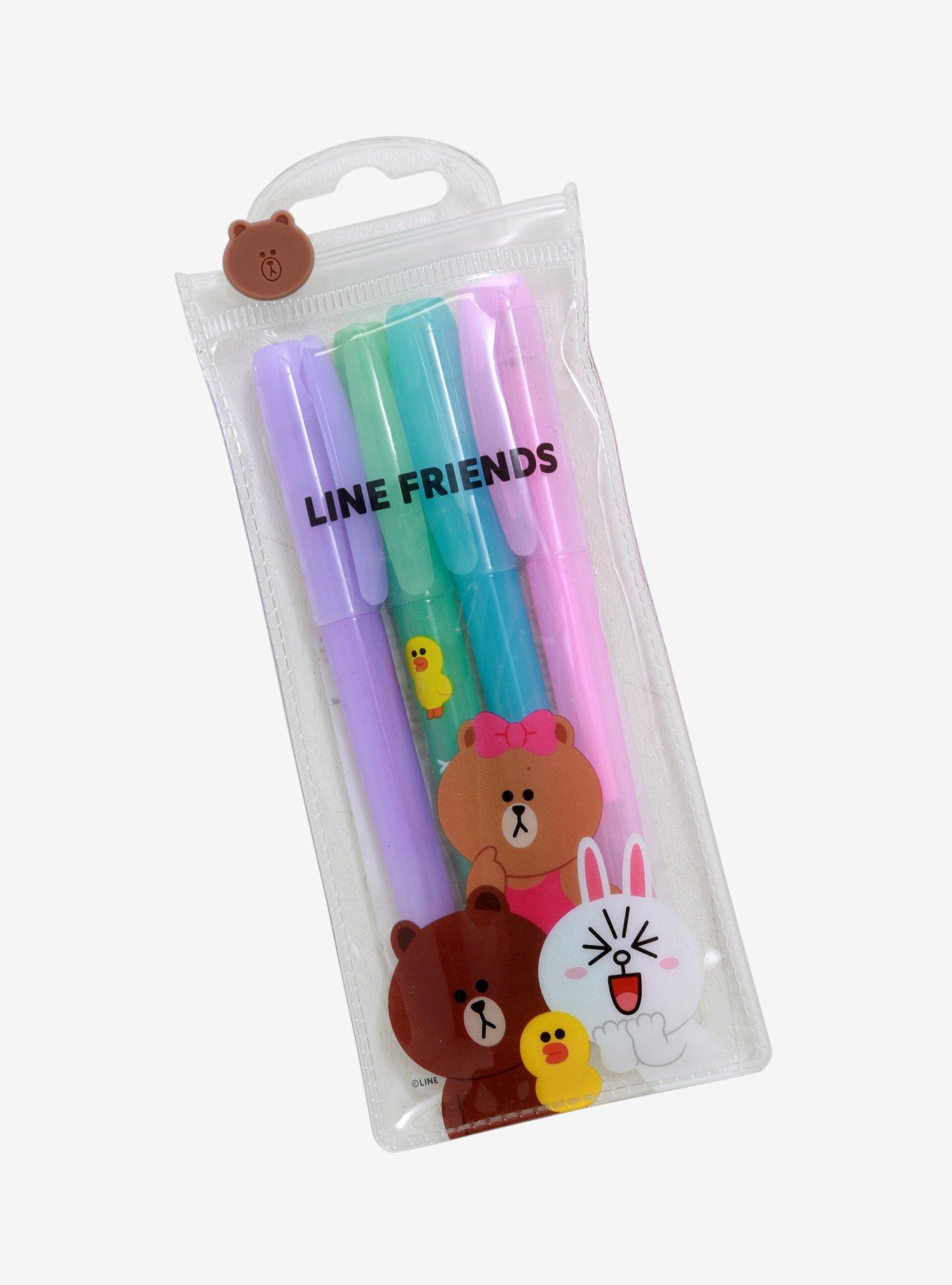 Line Friends Mini Gel Pen Set, , alternate