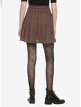Brown Plaid Skirt, PLAID - BROWN, alternate
