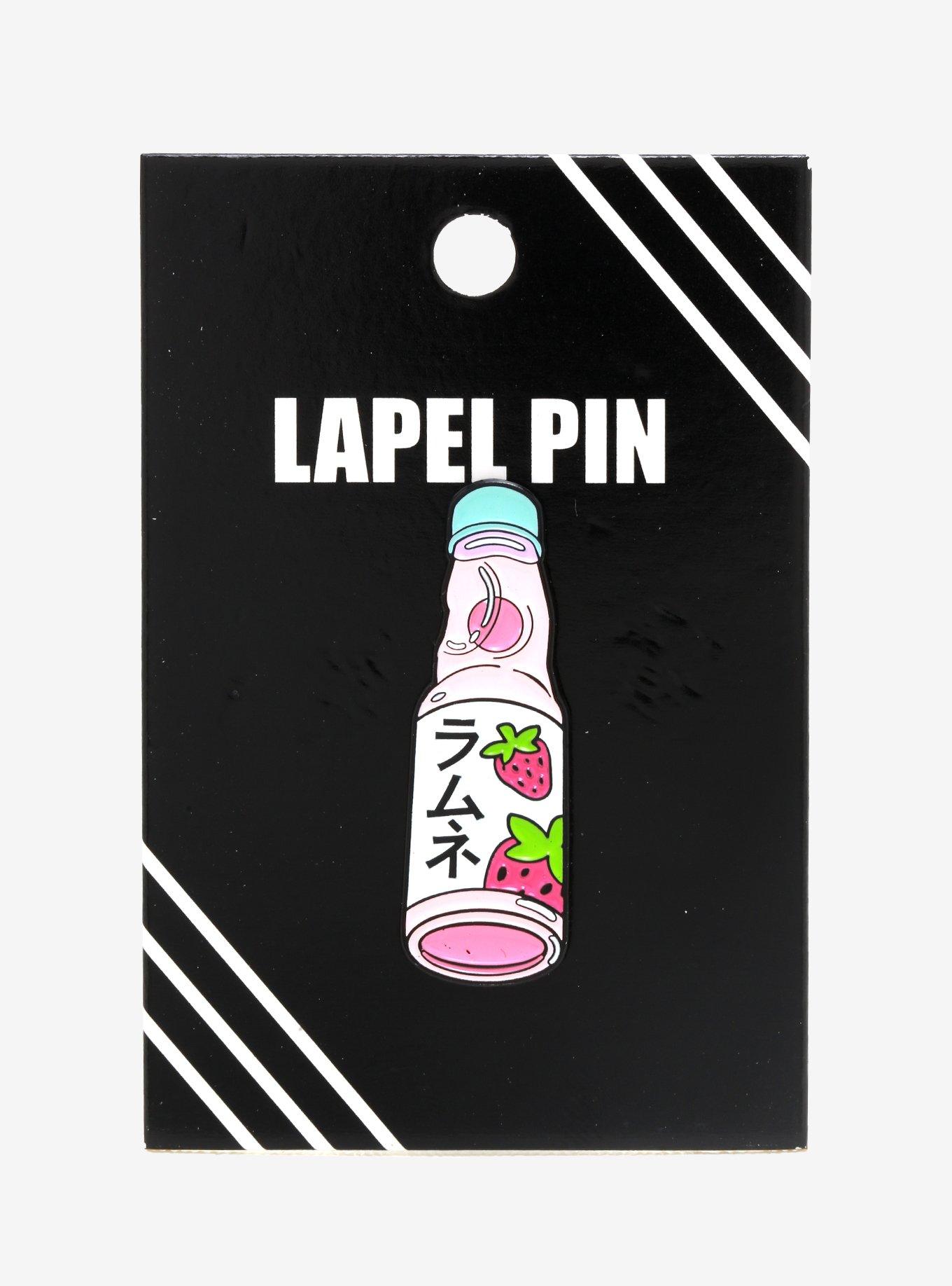 Strawberry Ramune Enamel Pin, , alternate