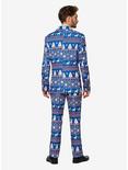 Suitmeister Men's Christmas Blue Nordic Christmas Suit, BLUE  RED, alternate