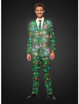 Suitmeister Men's Christmas Green Tree Christmas Light Up Suit, , hi-res