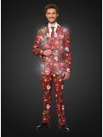 Suitmeister Men's Christmas Red Icons Christmas Light Up Suit, RED, alternate