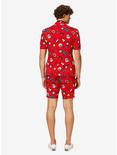 OppoSuits Men's Short Dapper Decorator Christmas Short Suit, RED, alternate