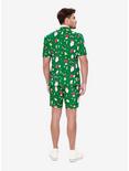 OppoSuits Men's Short Santaboss Christmas Short Suit, GREEN, alternate