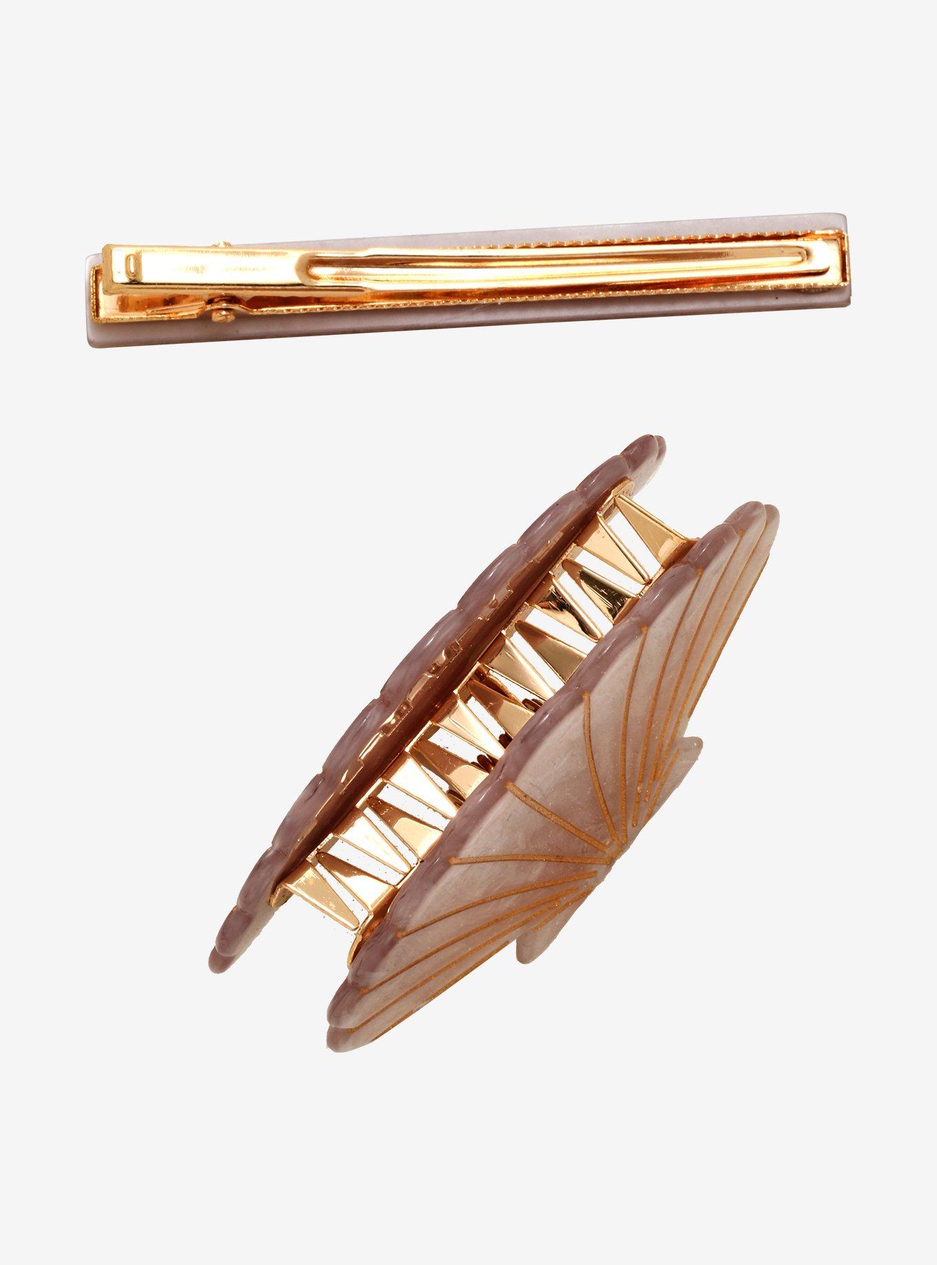 Shell Hair Clip Set, , alternate