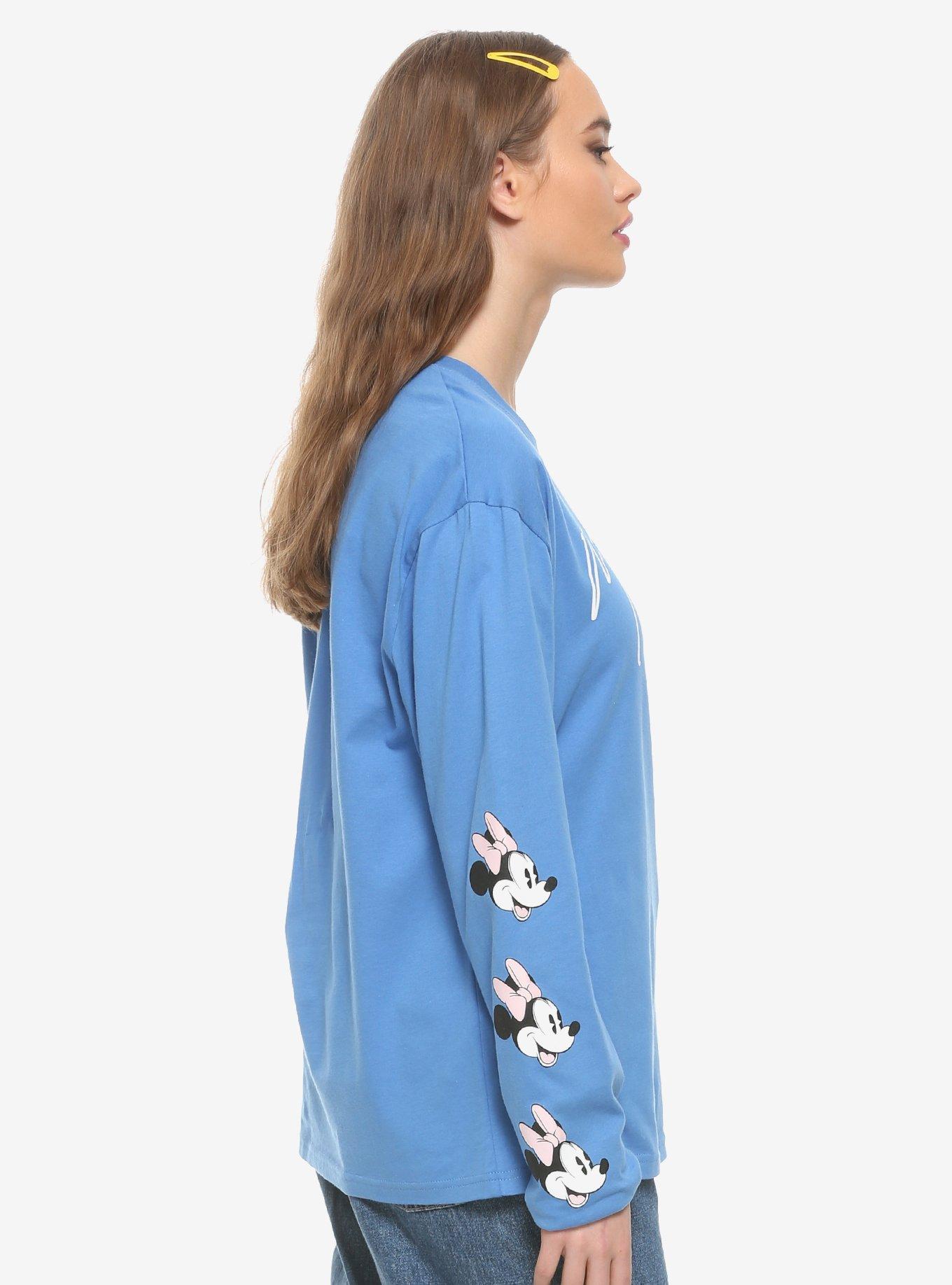 Disney Minnie Mouse Autograph Women's Long Sleeve T-Shirt - BoxLunch Exclusive, PINK, alternate