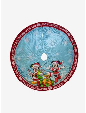 Disney Mickey Mouse And Minnie Mouse Print Satin Tree Skirt, , hi-res