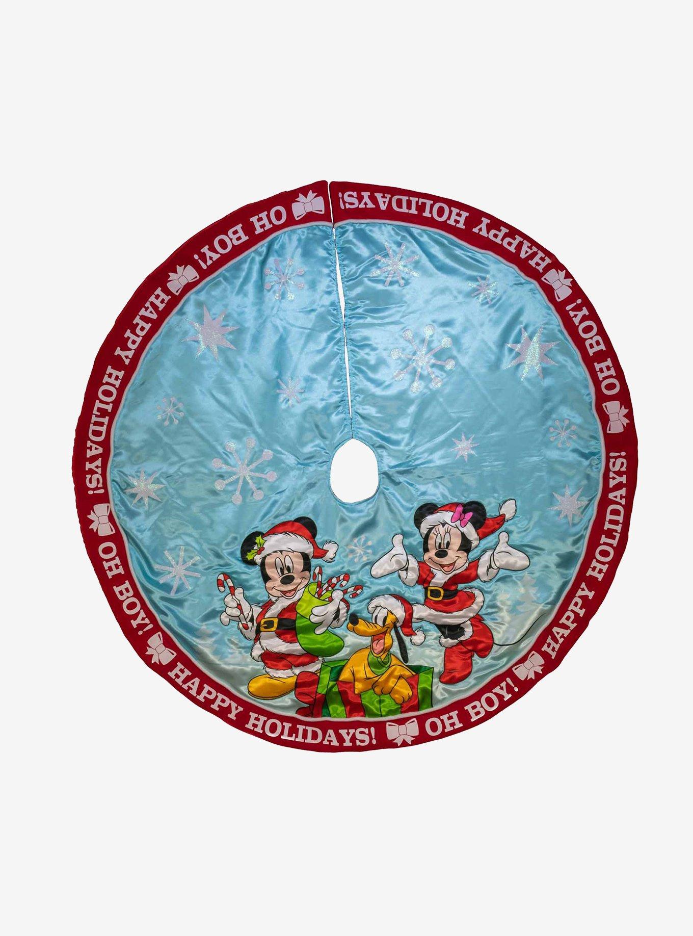 Disney Mickey Mouse And Minnie Mouse Print Satin Tree Skirt, , hi-res