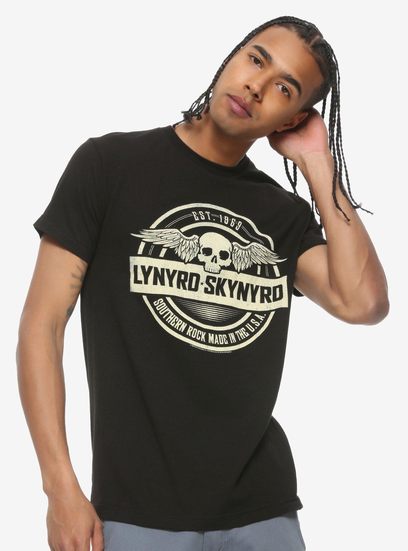 Lynyrd Skynyrd Skull Wings T-Shirt, BLACK, alternate