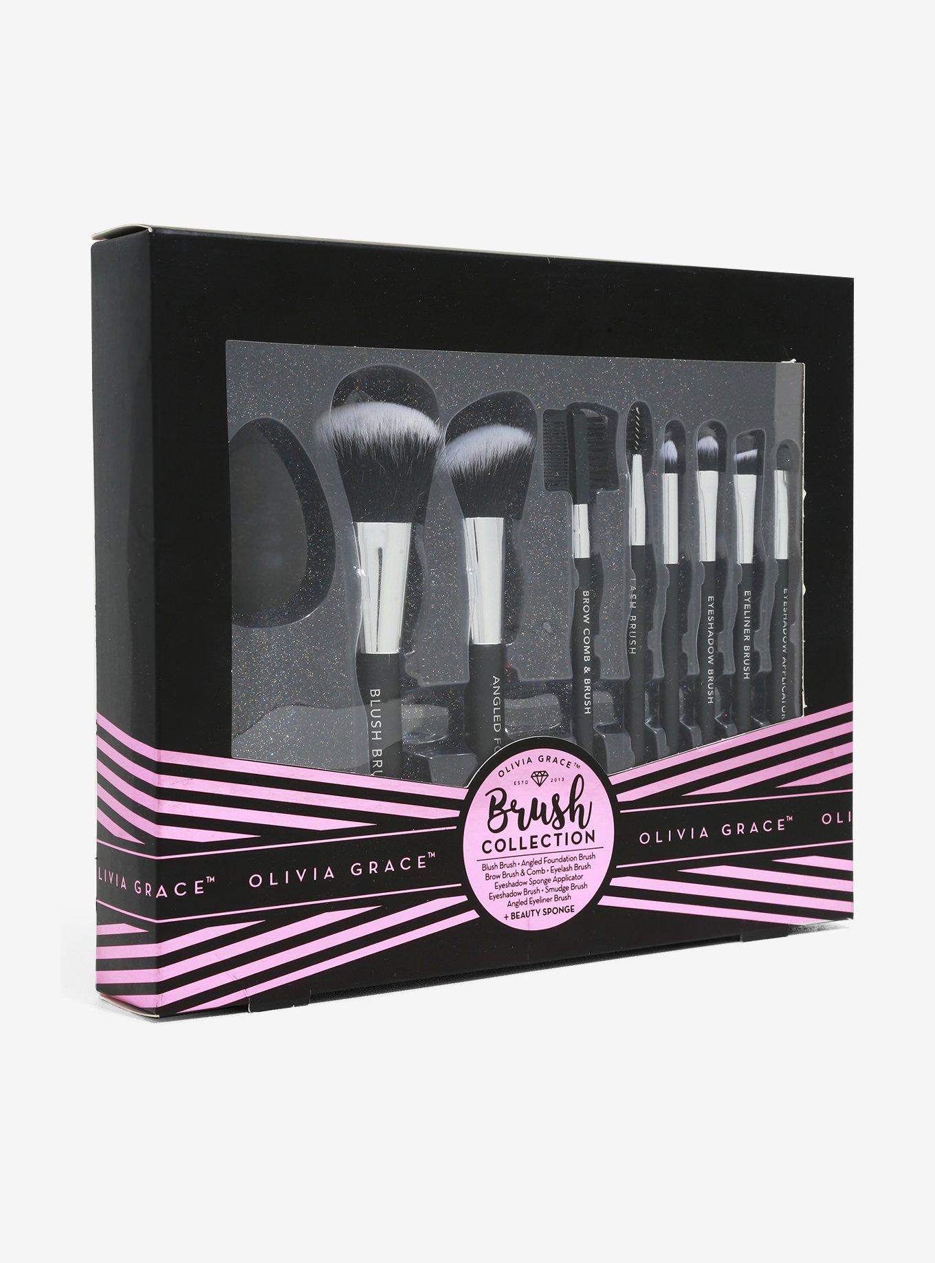 Olivia Grace Makeup Brush Collection 9-Piece Set, , alternate