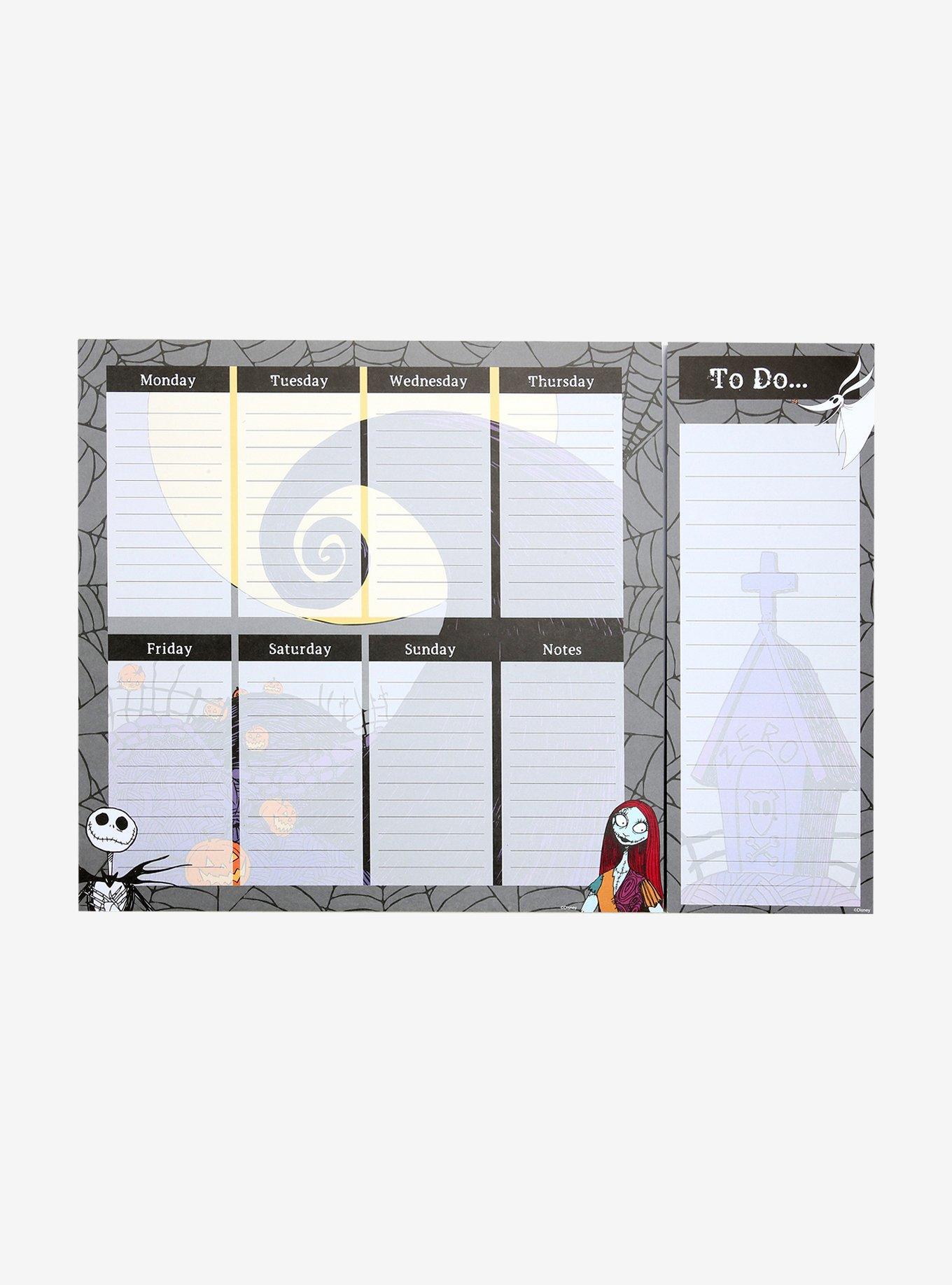 Disney The Nightmare Before Christmas Weekly Planner Desk Notepad - BoxLunch Exclusive, , alternate