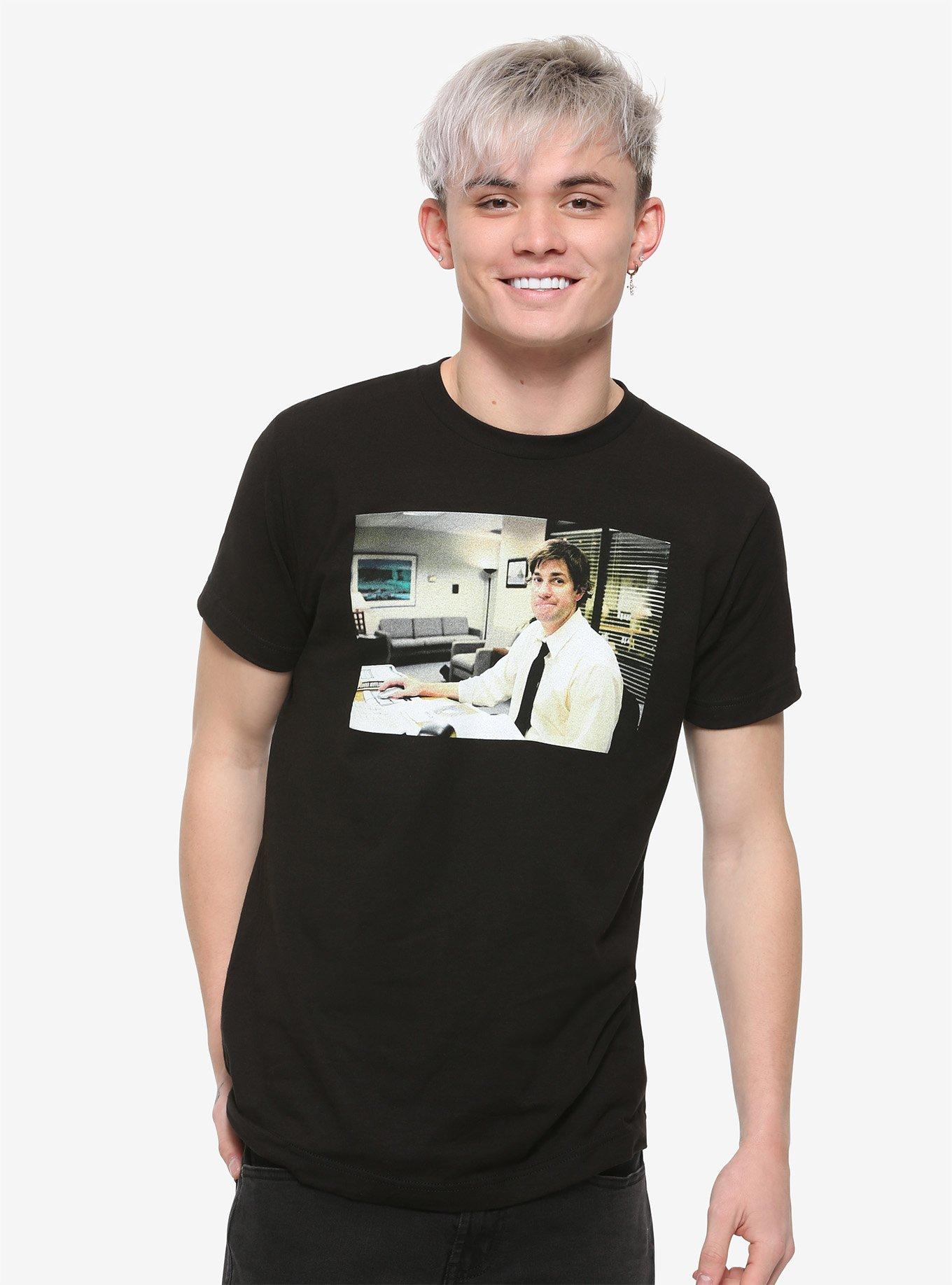 The Office Jim At Work T-Shirt, BLACK, alternate