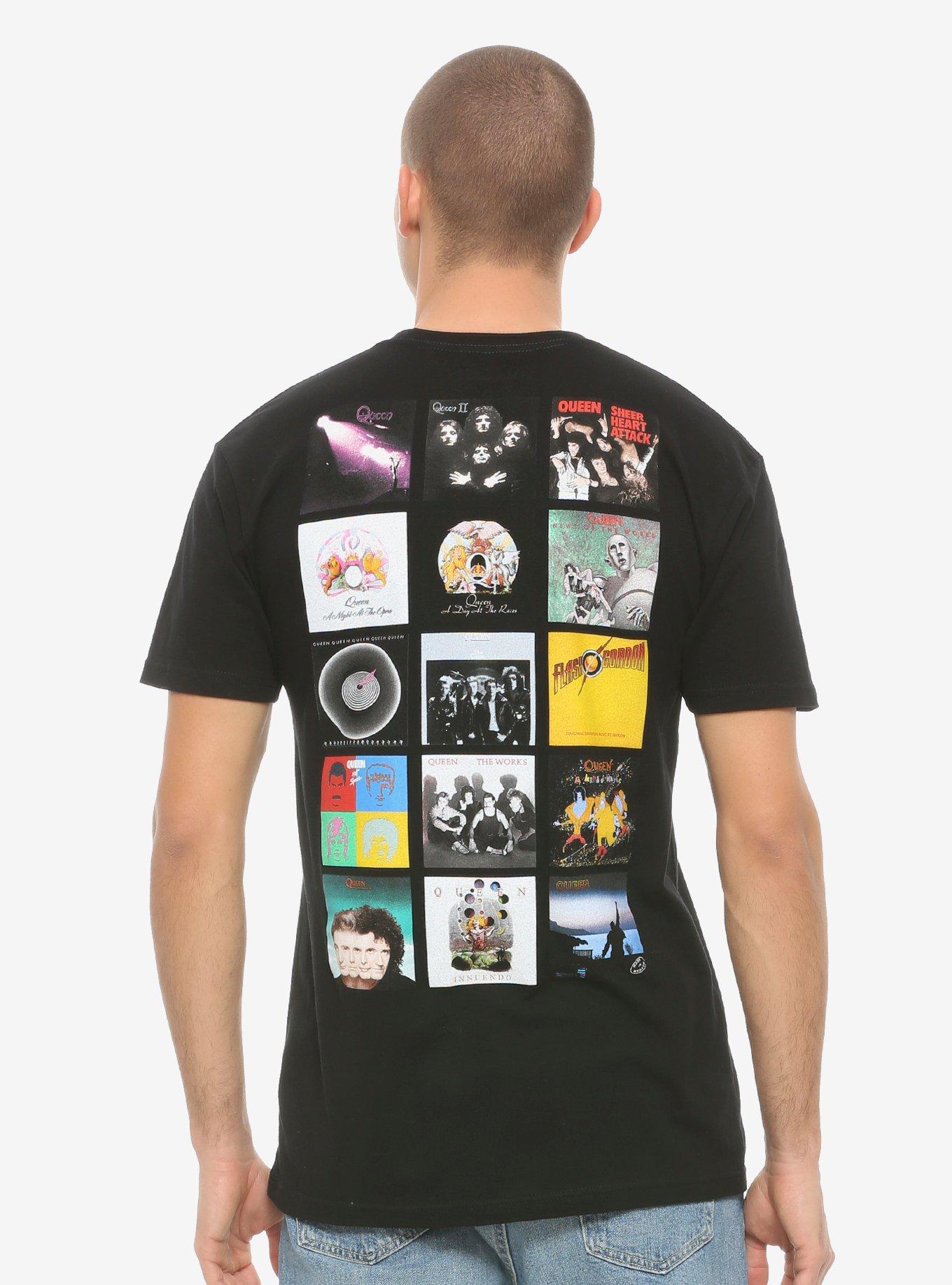Queen Logo & Discography T-Shirt - BoxLunch Exclusive, BLACK, alternate