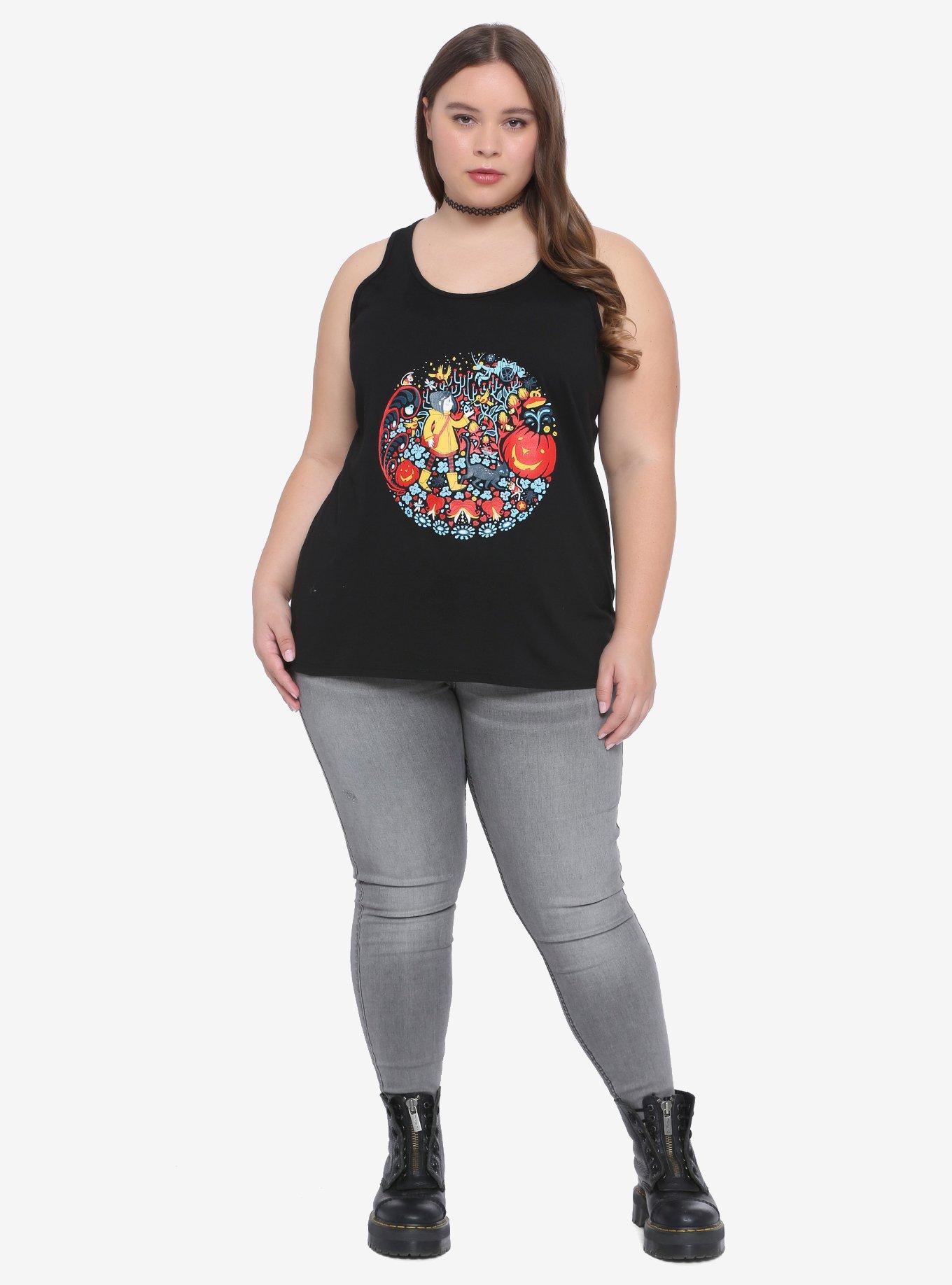 Coraline Walk In The Garden Girls Tank Top Plus Size, MULTI, alternate