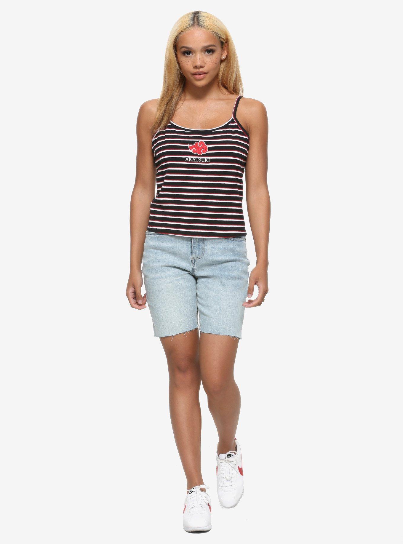 Naruto Shippuden Akatsuki Cloud Girls Strappy Tank Top, MULTI, alternate