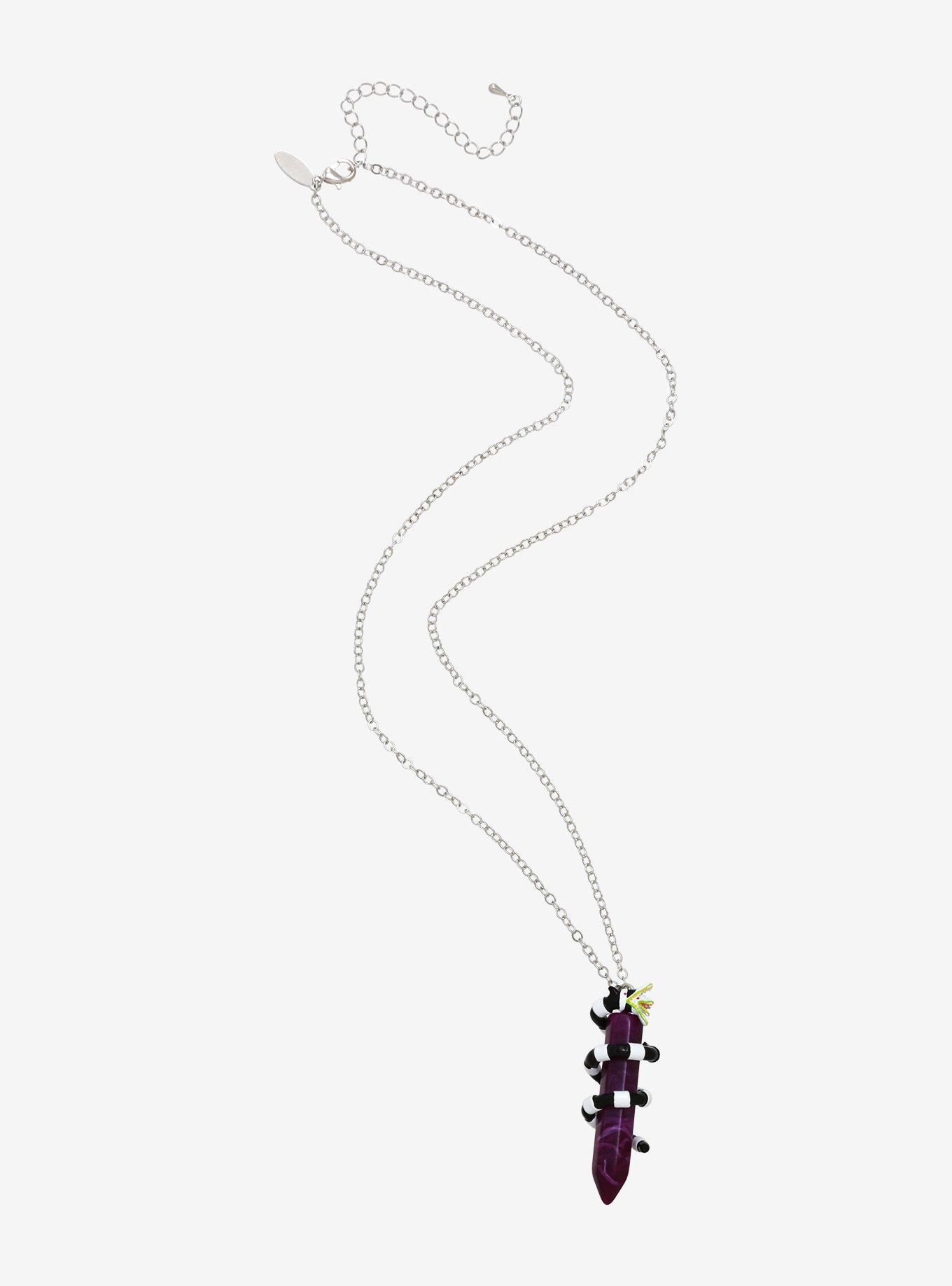 Beetlejuice Sandworm & Crystal Necklace, , alternate