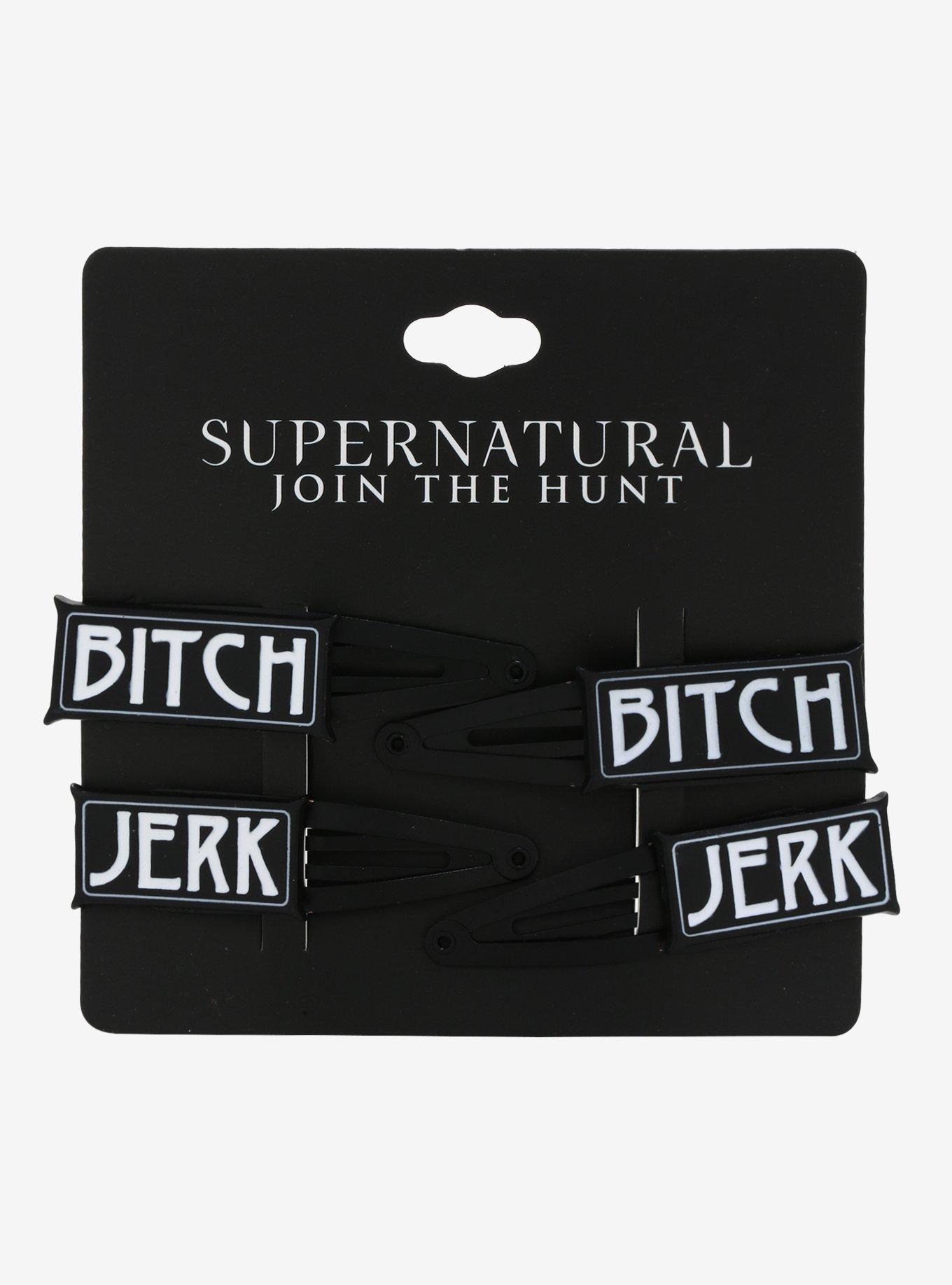 Supernatural Jerk & Bitch Hair Clip Set, , alternate