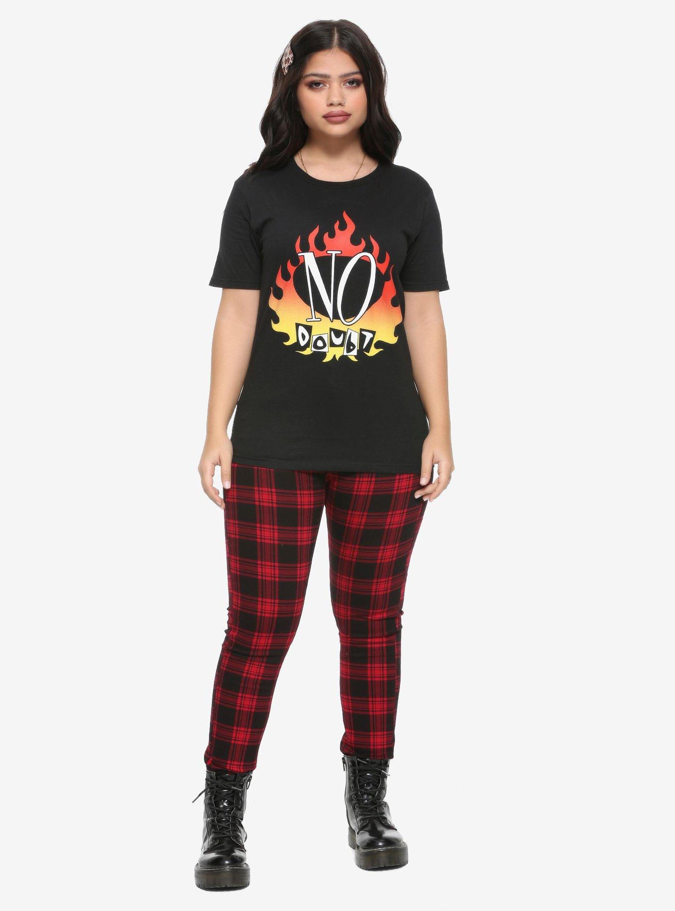 No Doubt Flames Logo Girls T-Shirt, BLACK, alternate