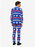 OppoSuits Men's The Rudolph Christmas Suit, BLUE  WHITE, alternate