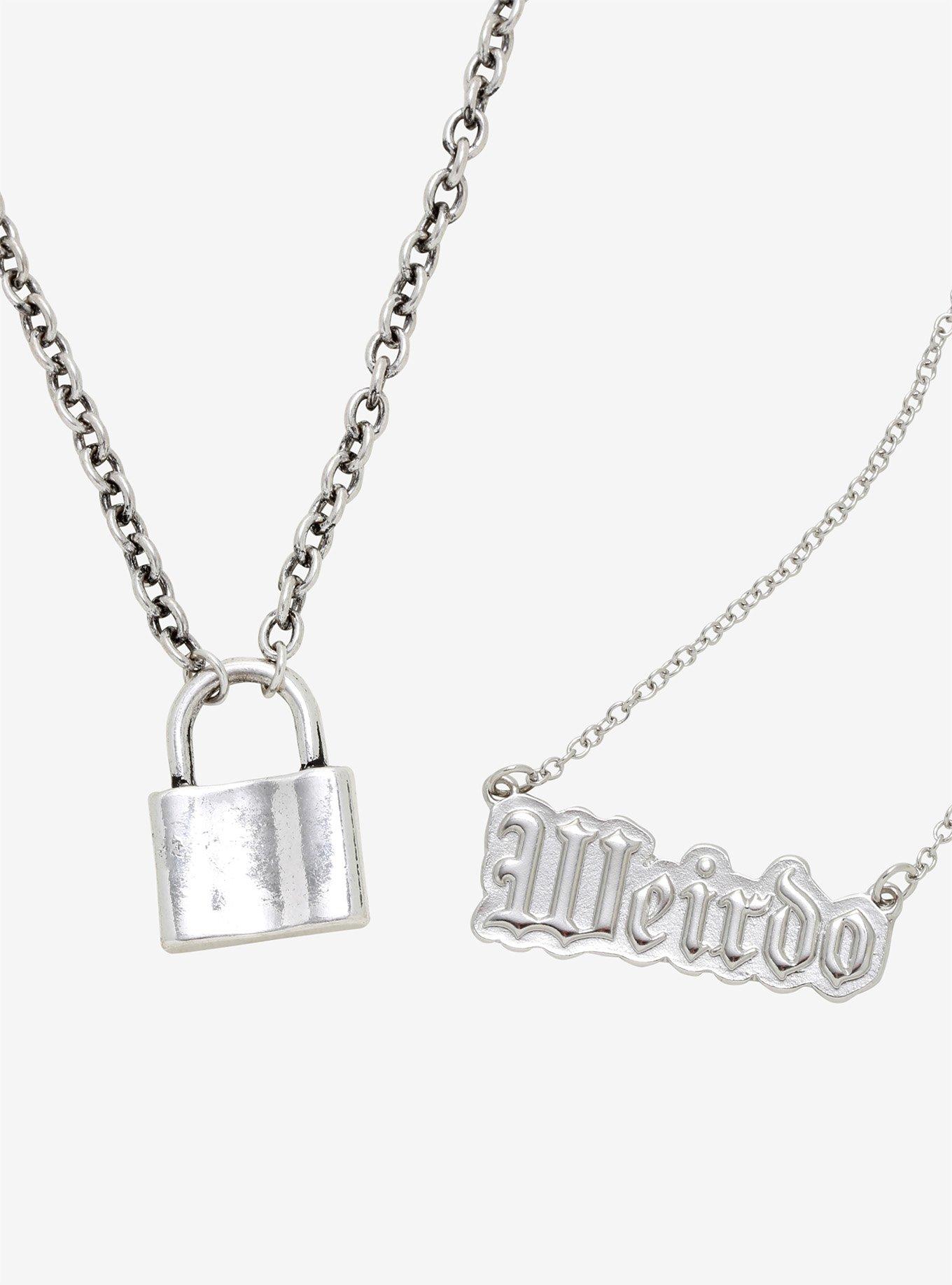 Weirdo Padlock Necklace Set | Hot Topic