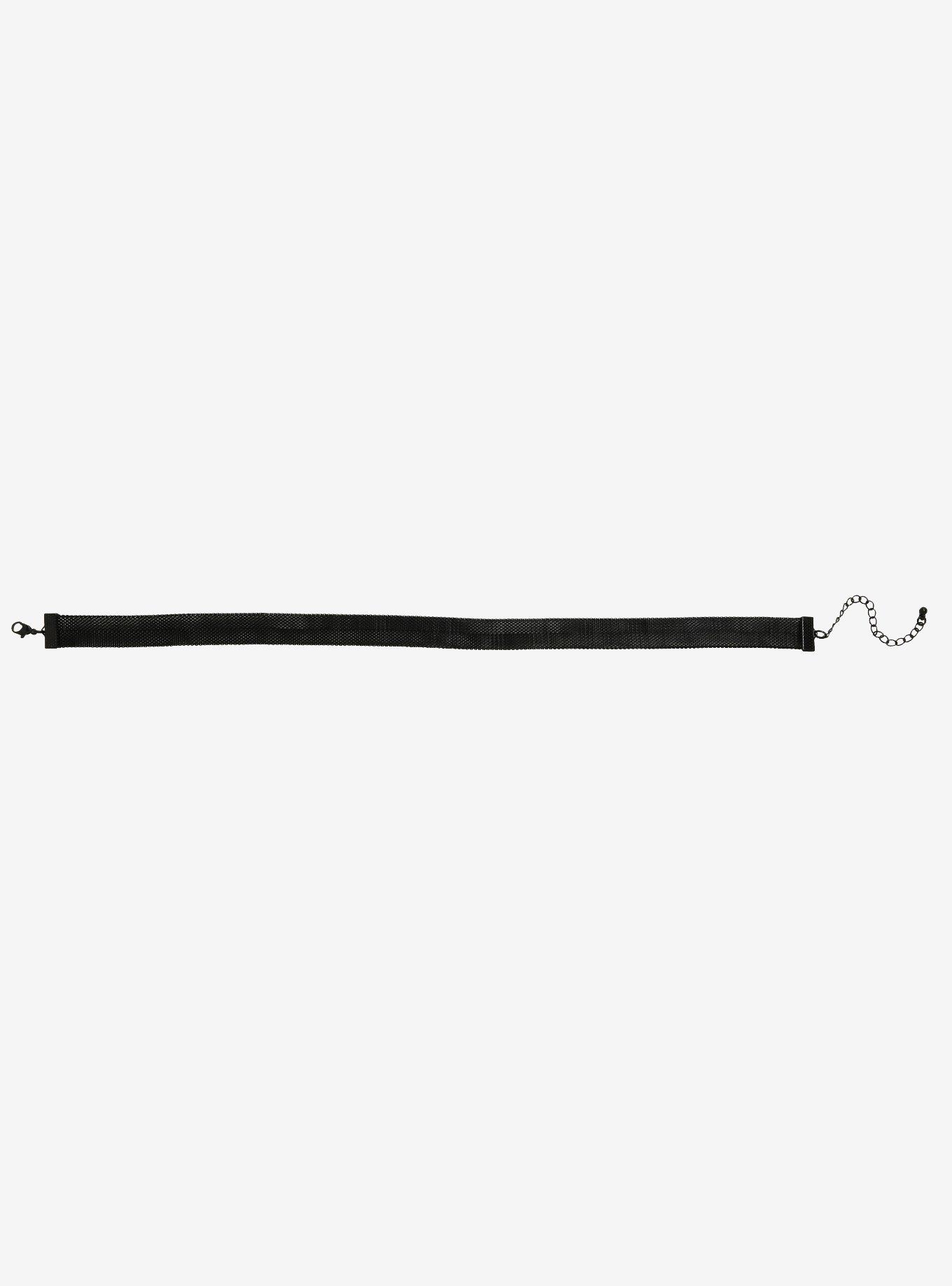 Black Mesh Choker, , alternate