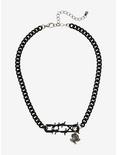 Rose Safety Pin Barbed Wire Chain Choker, , alternate