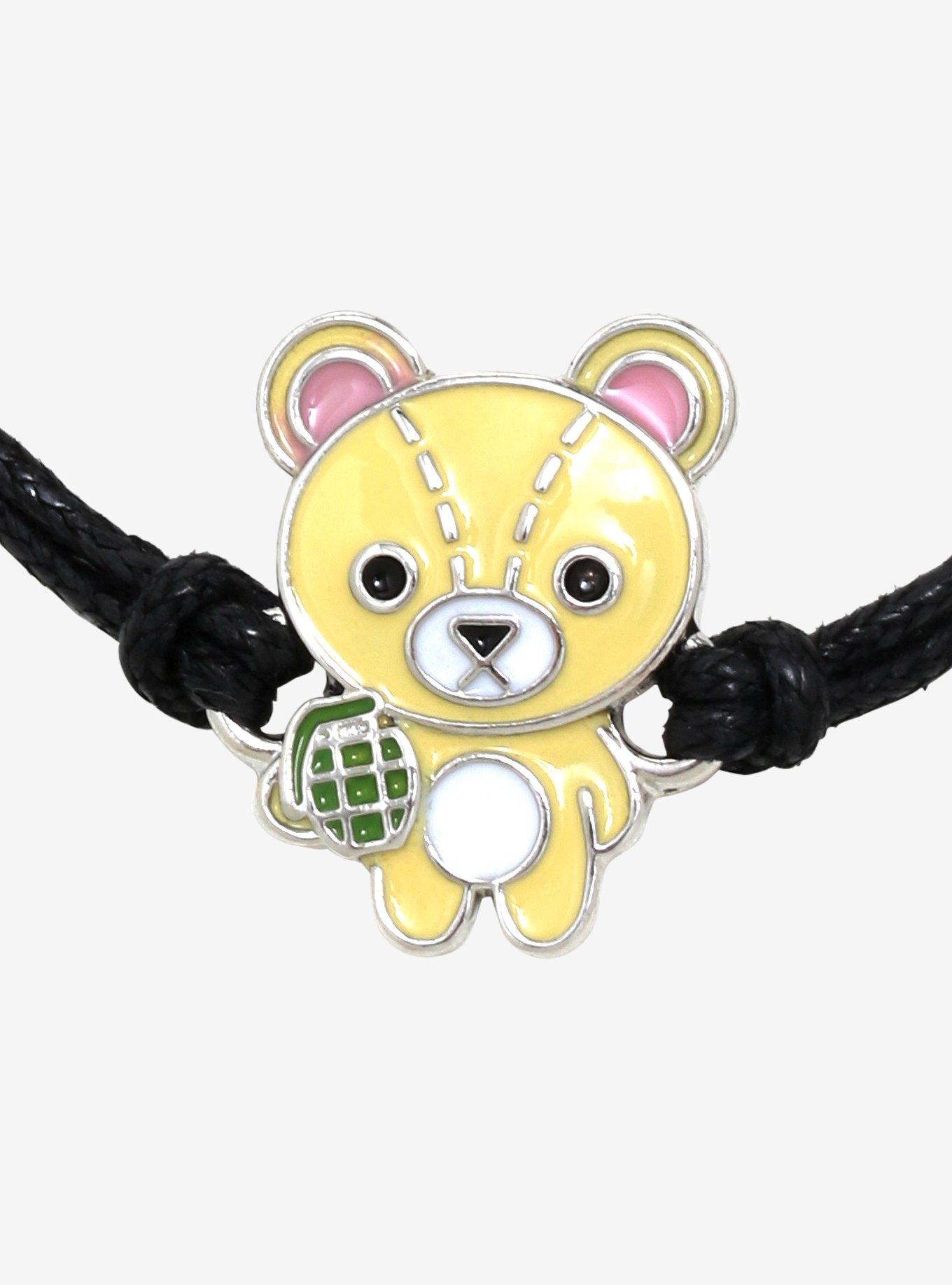 Bear With Grenade Cord Bracelet, , alternate