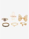 Butterfly & Floral Ring Set, , alternate