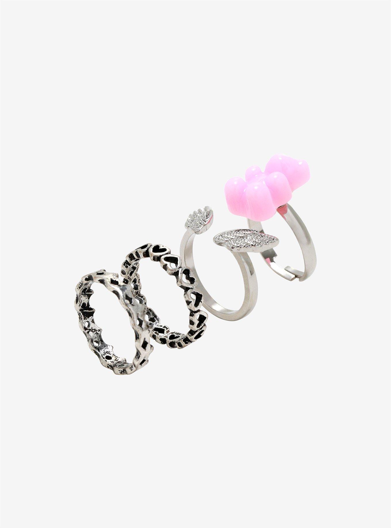 Gummy Bear Heart Ring Set, , alternate