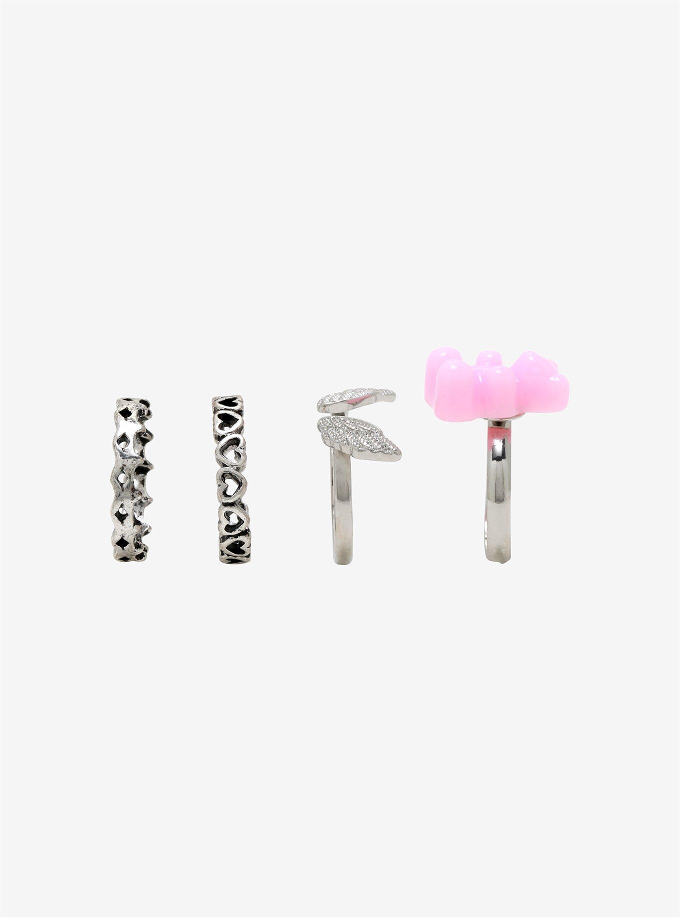 Gummy Bear Heart Ring Set, , alternate