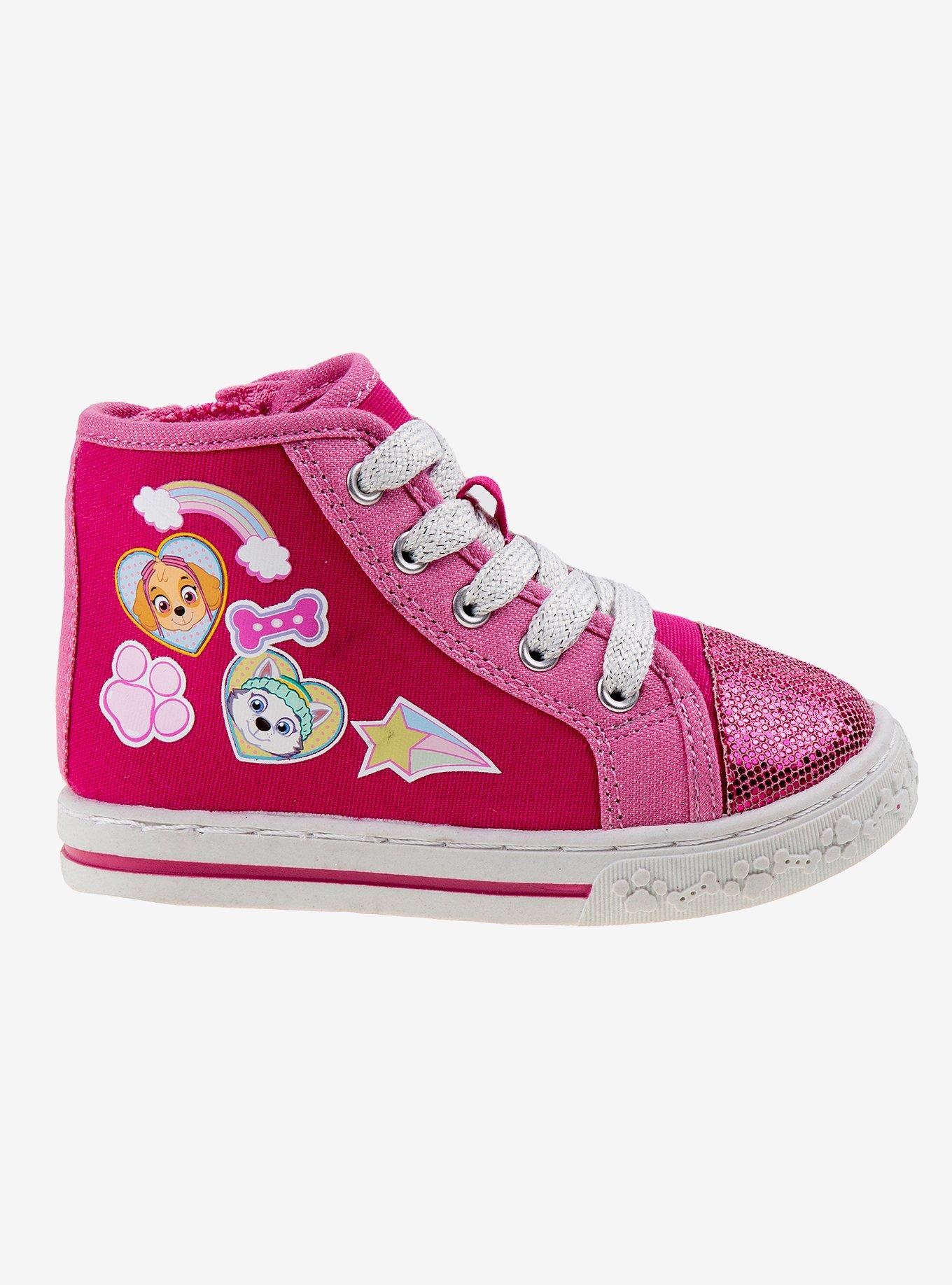 Paw Patrol Girls Pink Canvas Sneakers, PINK, alternate