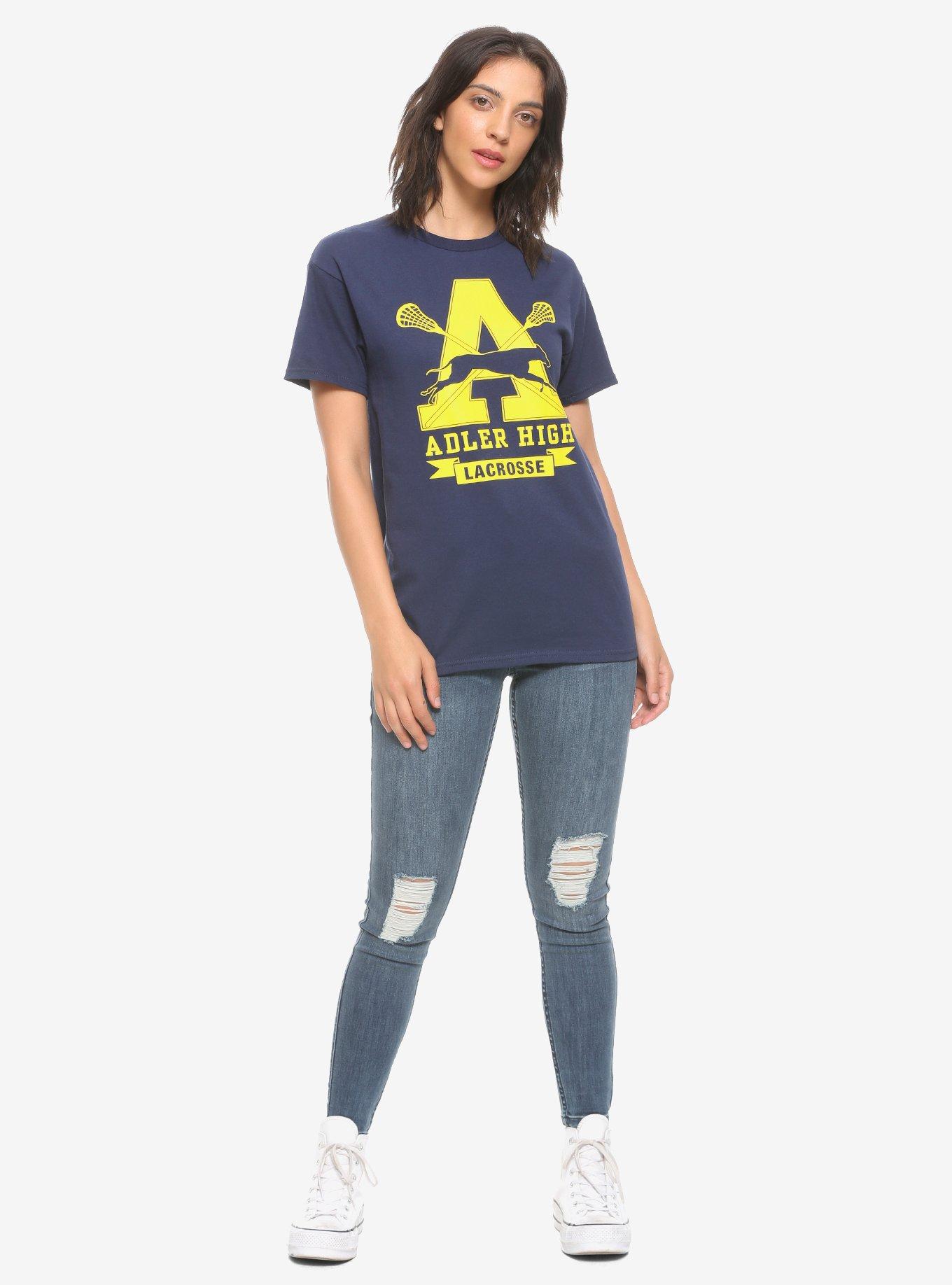 To All The Boys I've Loved Before Adler High Lacrosse Girls T-Shirt, YELLOW, alternate