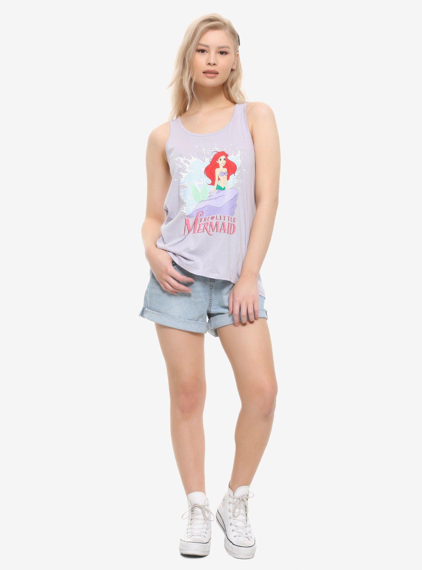 Disney The Little Mermaid Ariel Chiffon Back Girls Tank Top, MULTI, alternate
