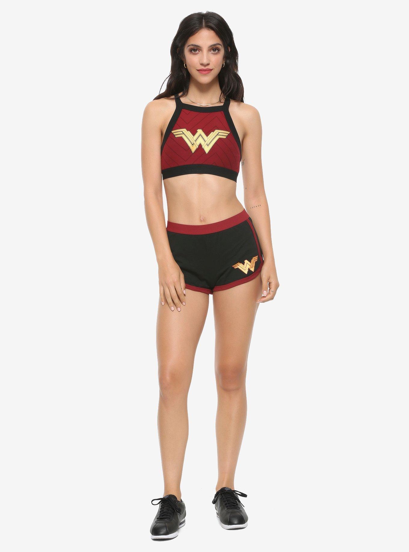 DC Comics Wonder Woman Gold Logo Girls Sport Set, Hot Topic