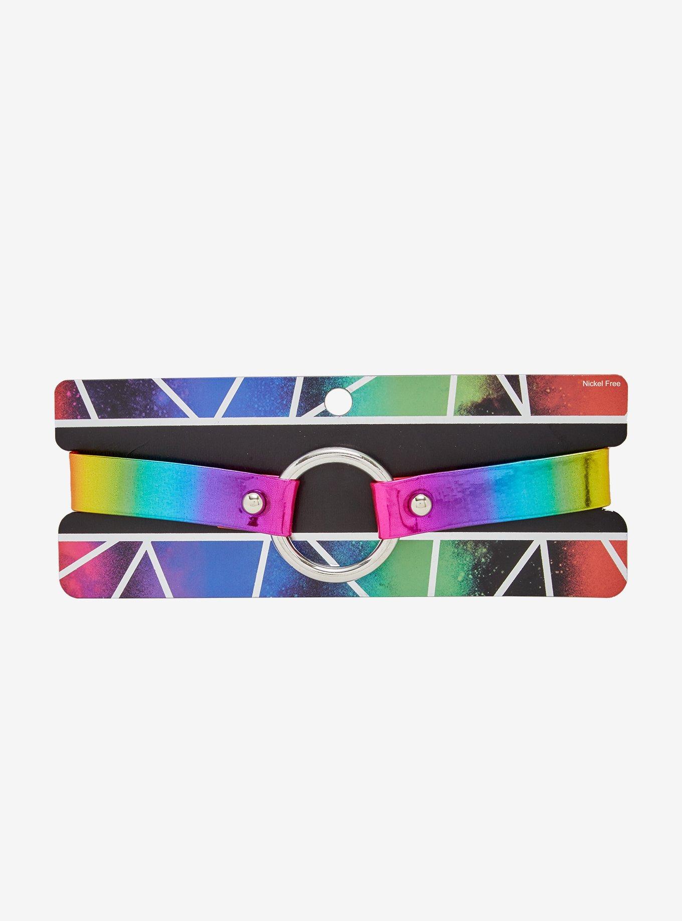 Rainbow O-Ring Choker, , alternate