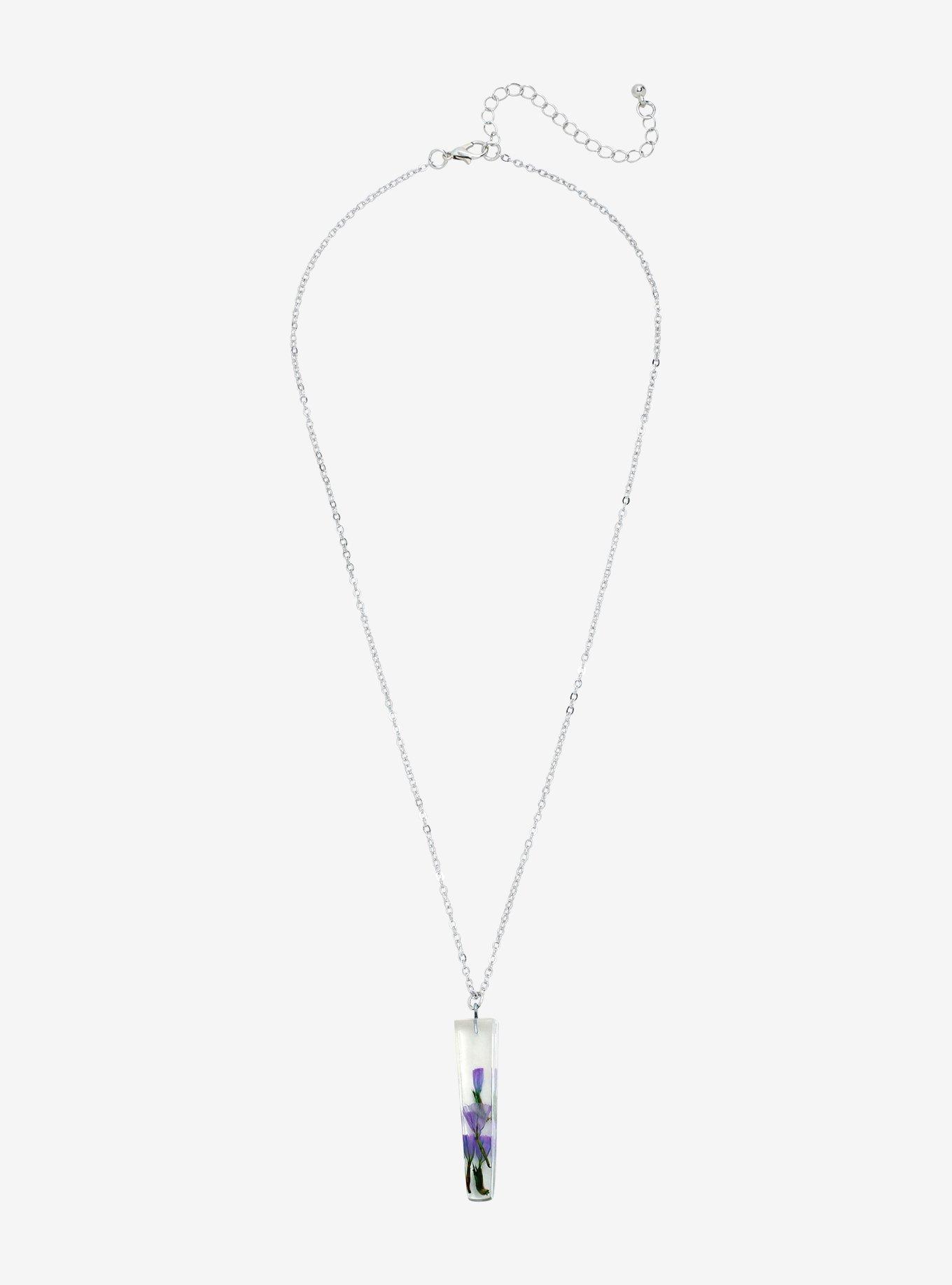 Lavender Crystal Necklace, , alternate