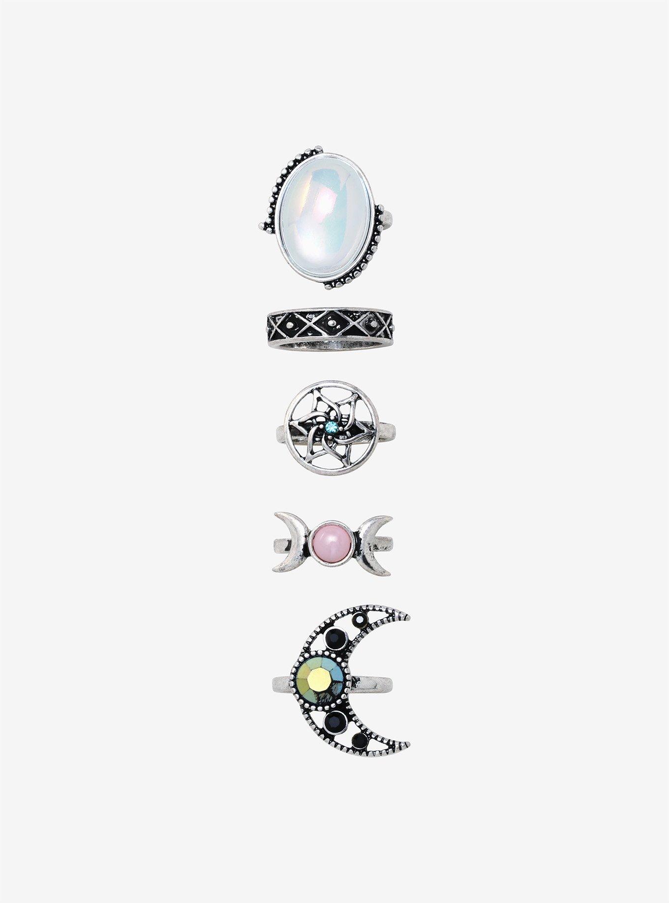 Moon Dream Catcher Ring Set, , alternate