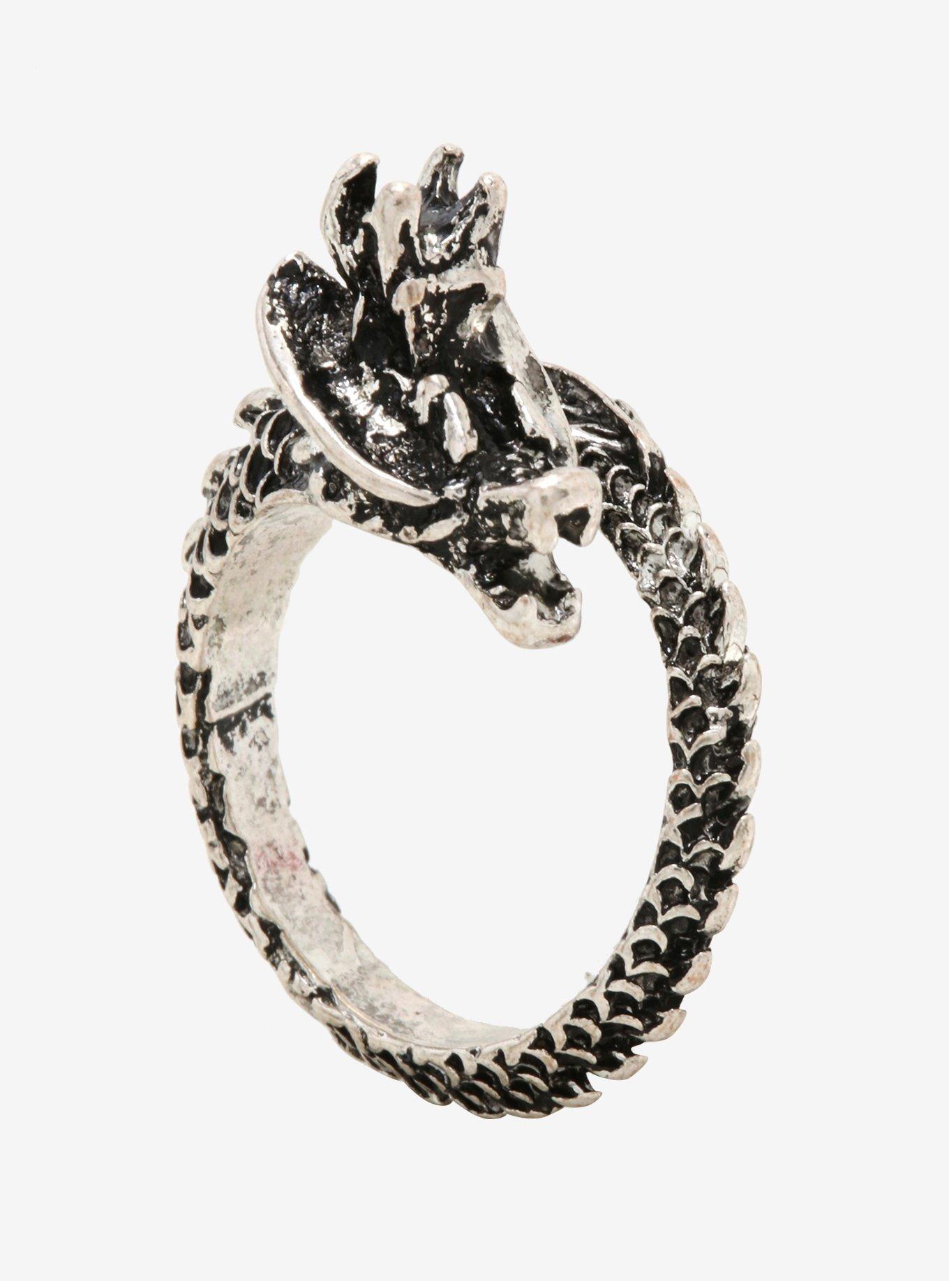 Ruby Cross Dragon Ring Set, , alternate