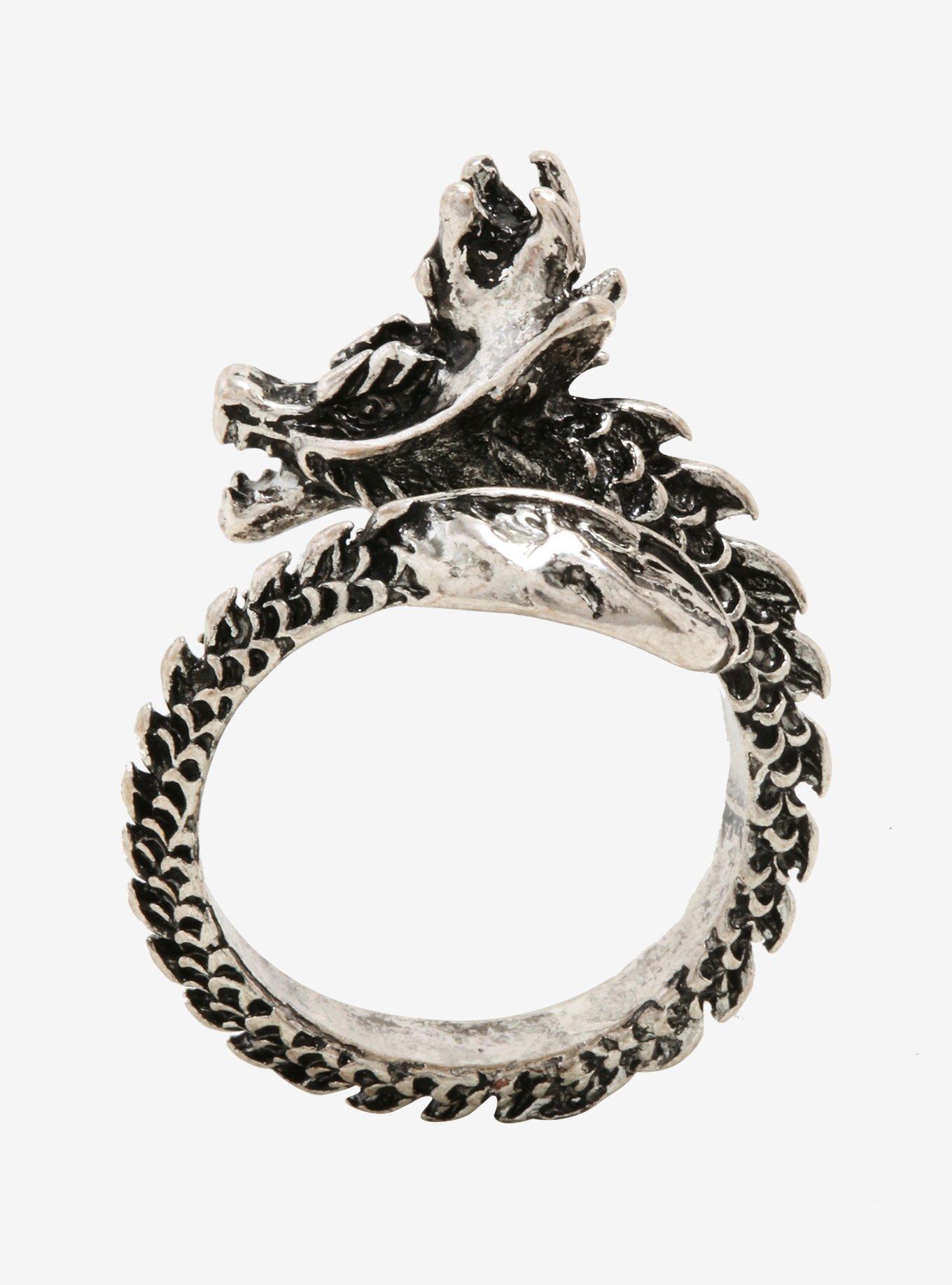 Ruby Cross Dragon Ring Set, , alternate