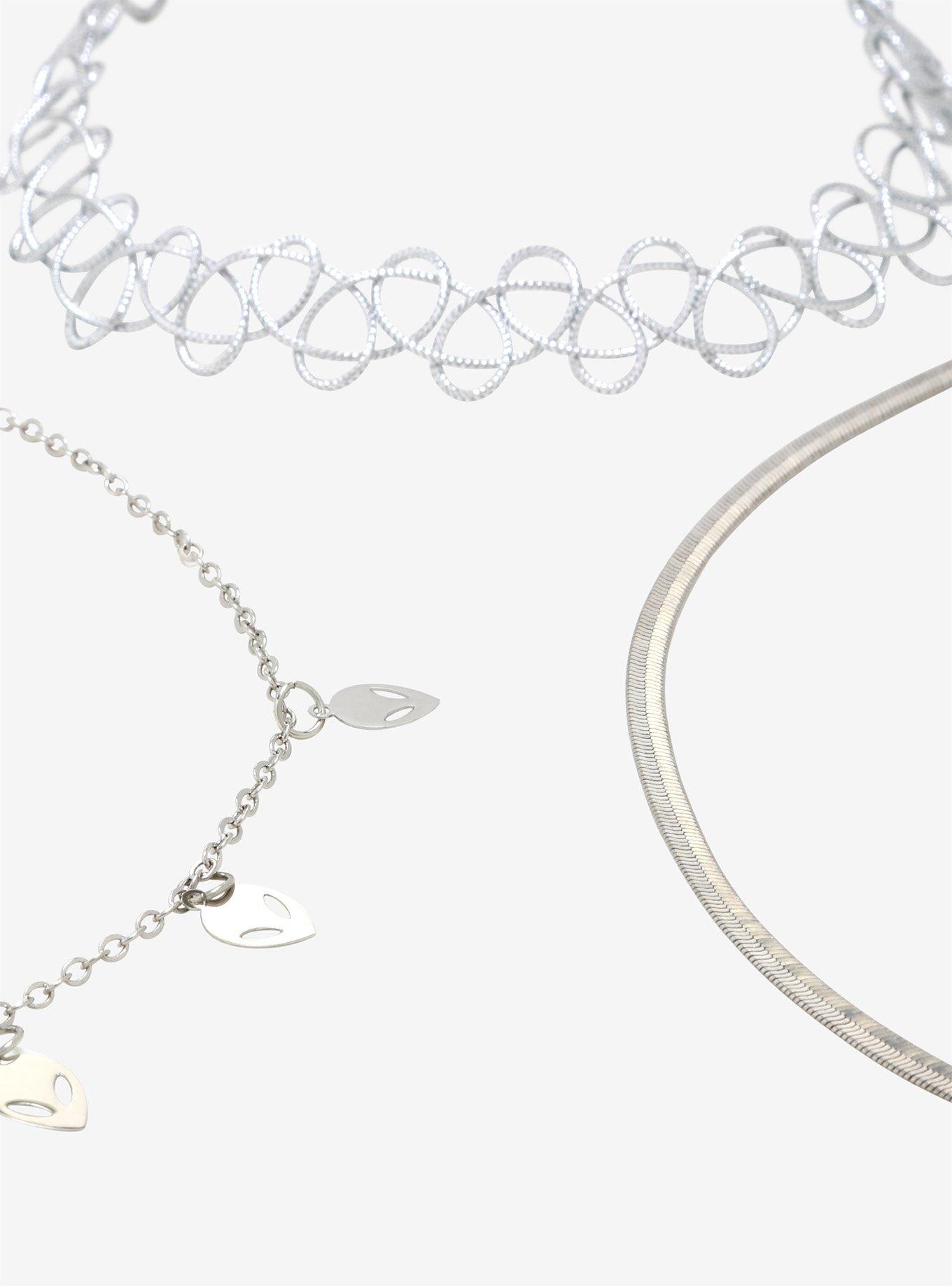 Silver Alien Choker Set, , alternate