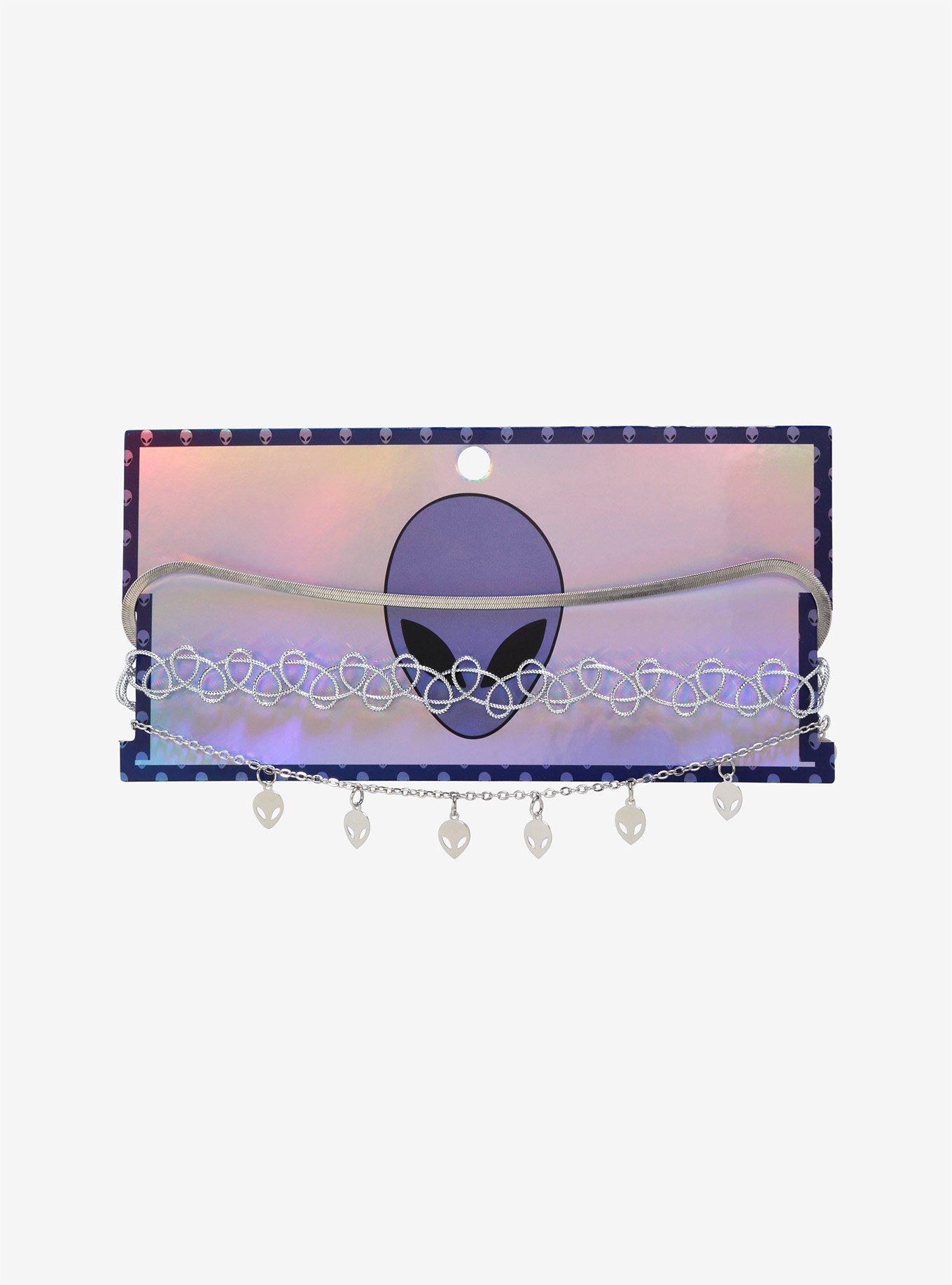 Silver Alien Choker Set, , alternate