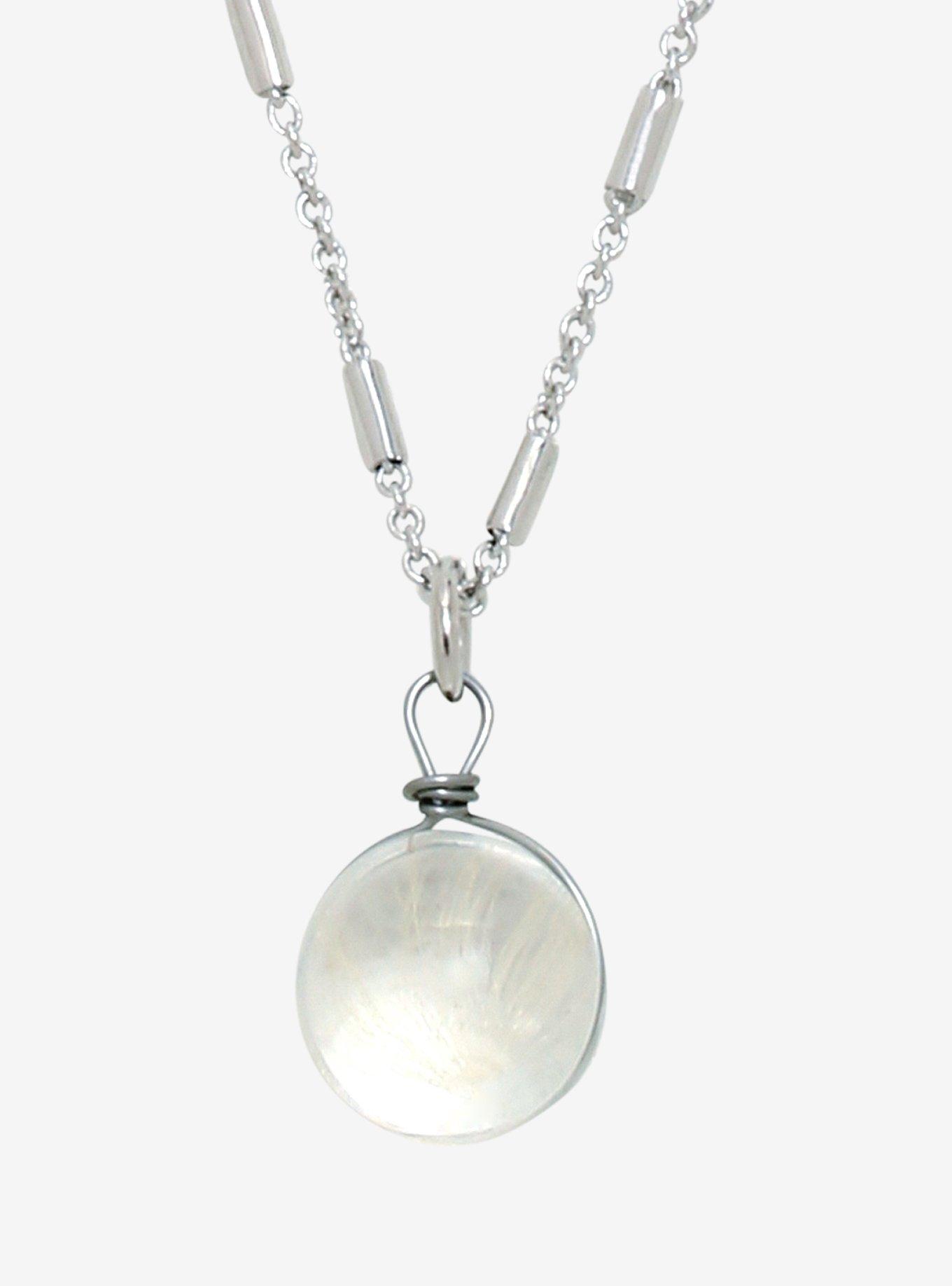 Dandelion Crystal Ball Necklace, , alternate